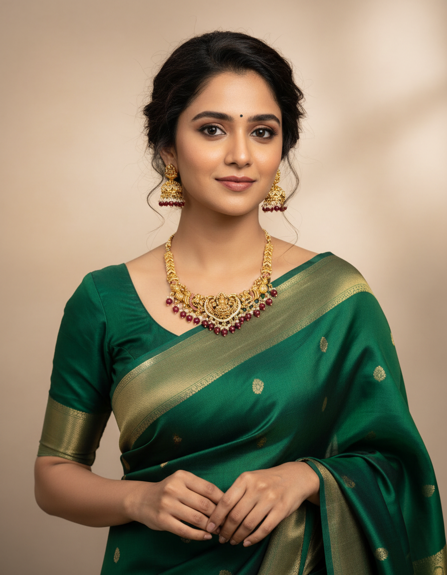 Maroon Nakshi Necklace SRJN11