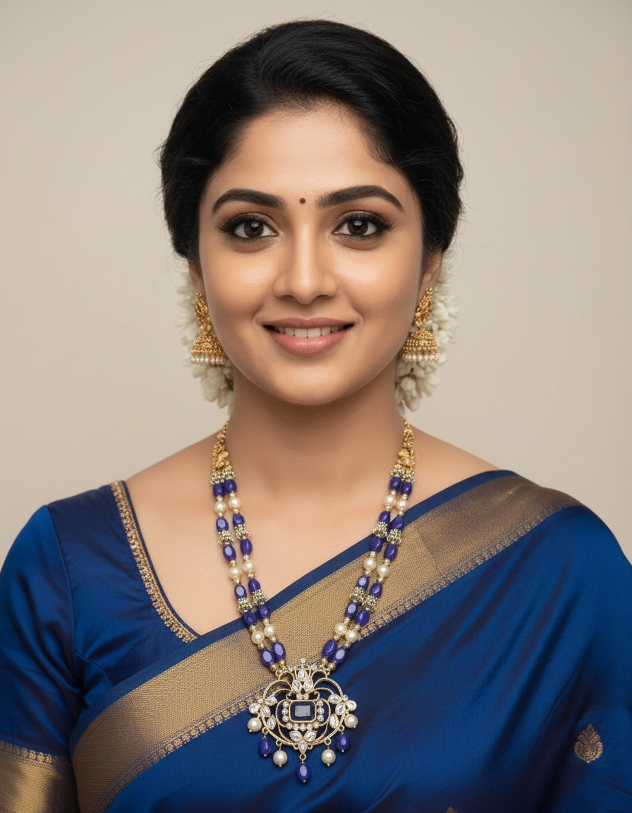 Brinjal Pearl Beads Haram SRJBH02