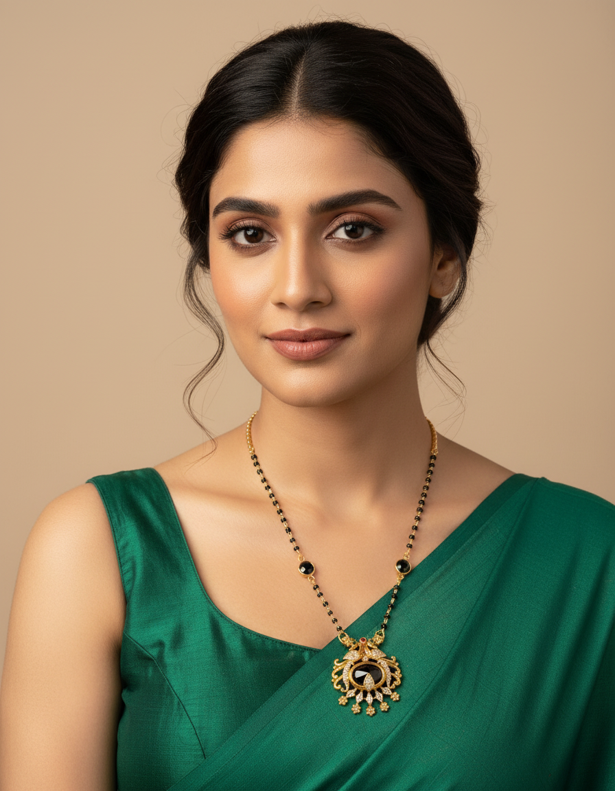 Peacock Black Beads SRJBB349