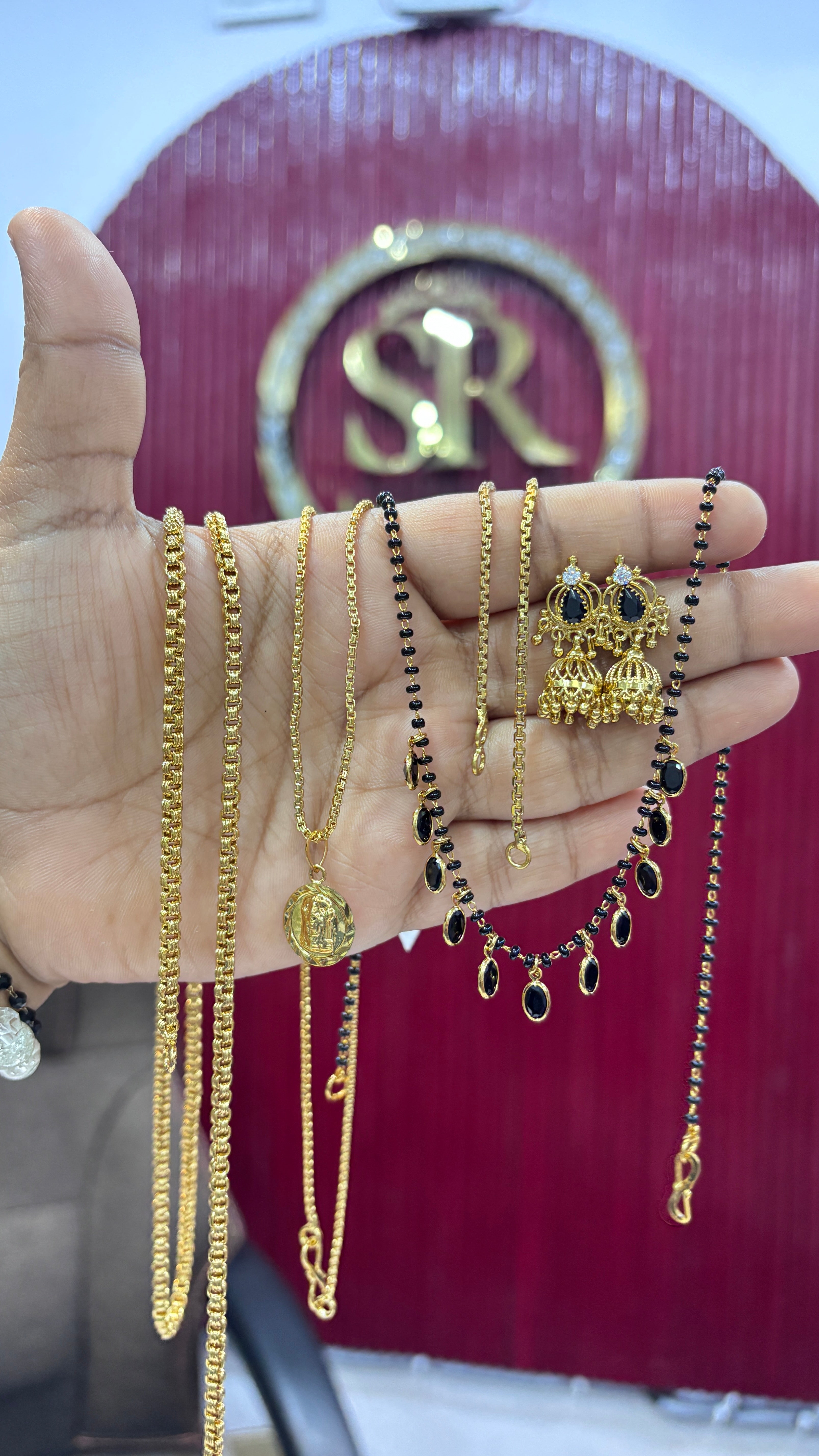 6 Set Black beads combo