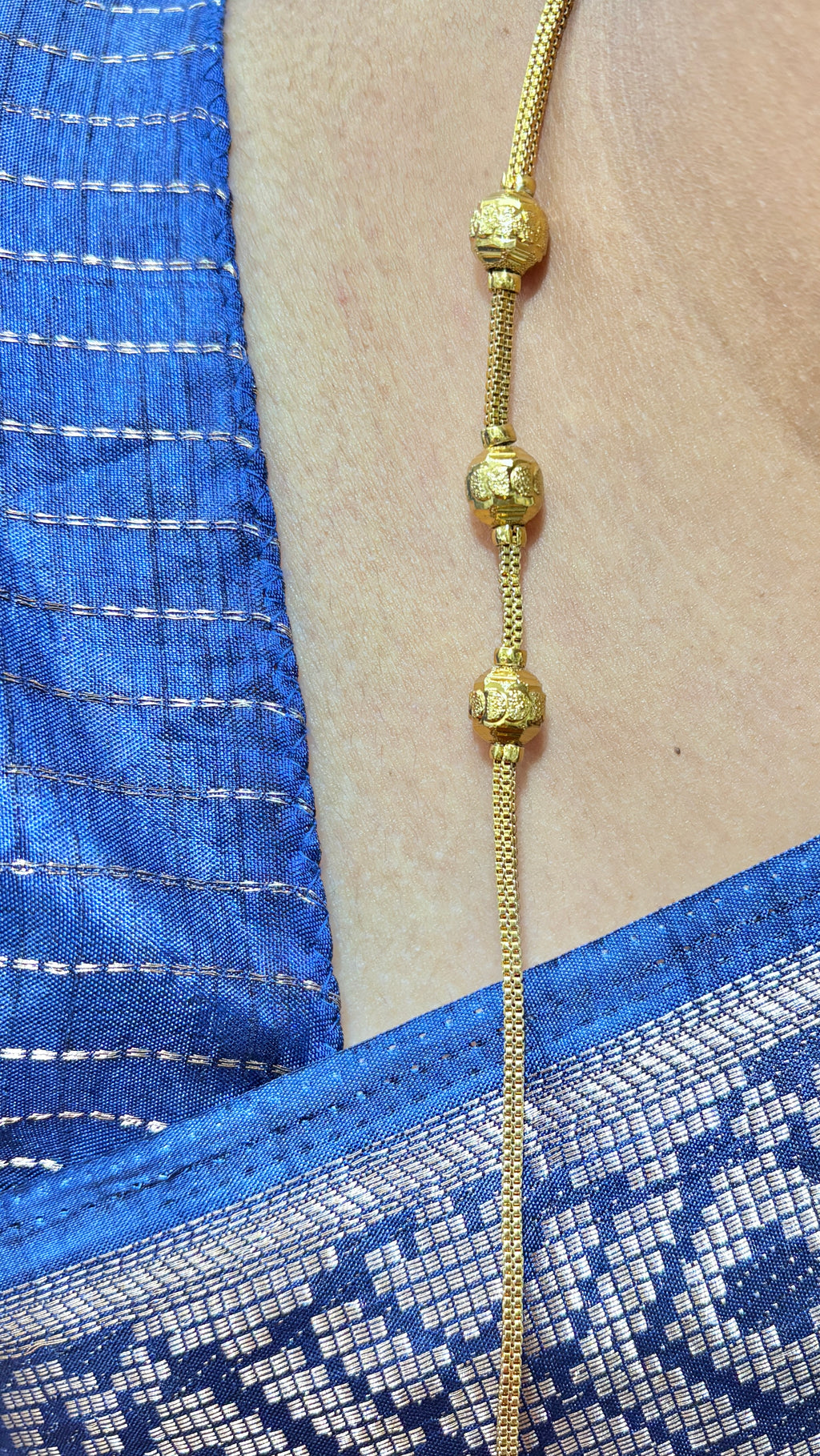Gold Three Ball Thali Chain SRJTH10