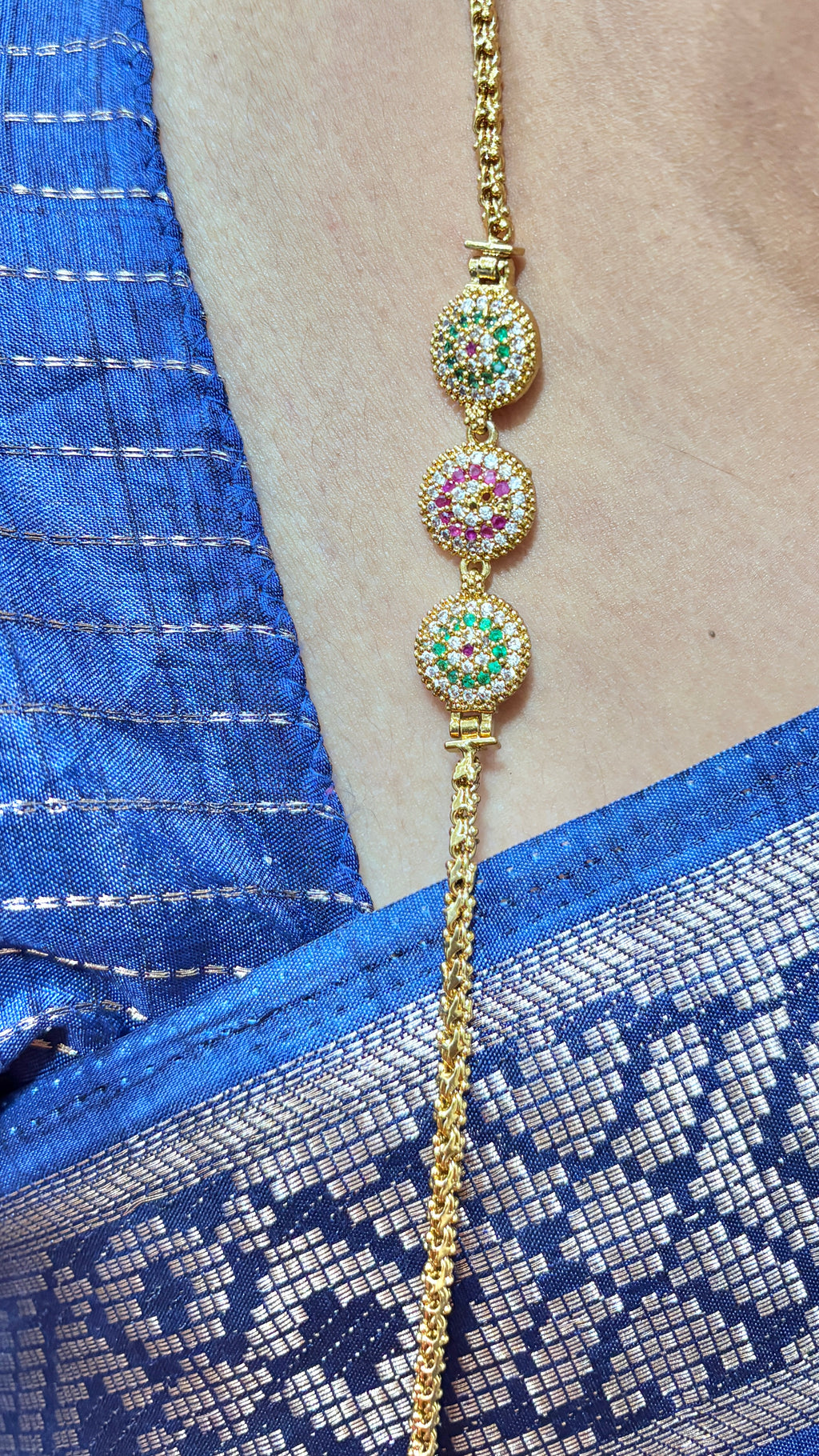 Three Locket Ballbasha Thali Chain SRJTH16