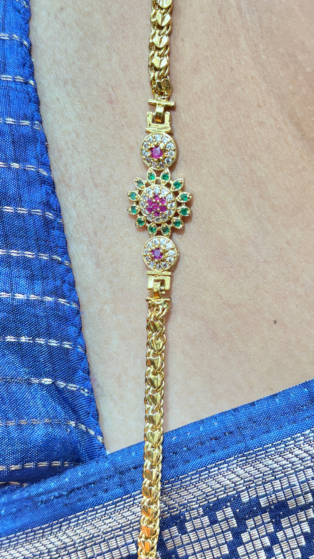 Three Flower Locket Dhil Thali Chain SRJTH21