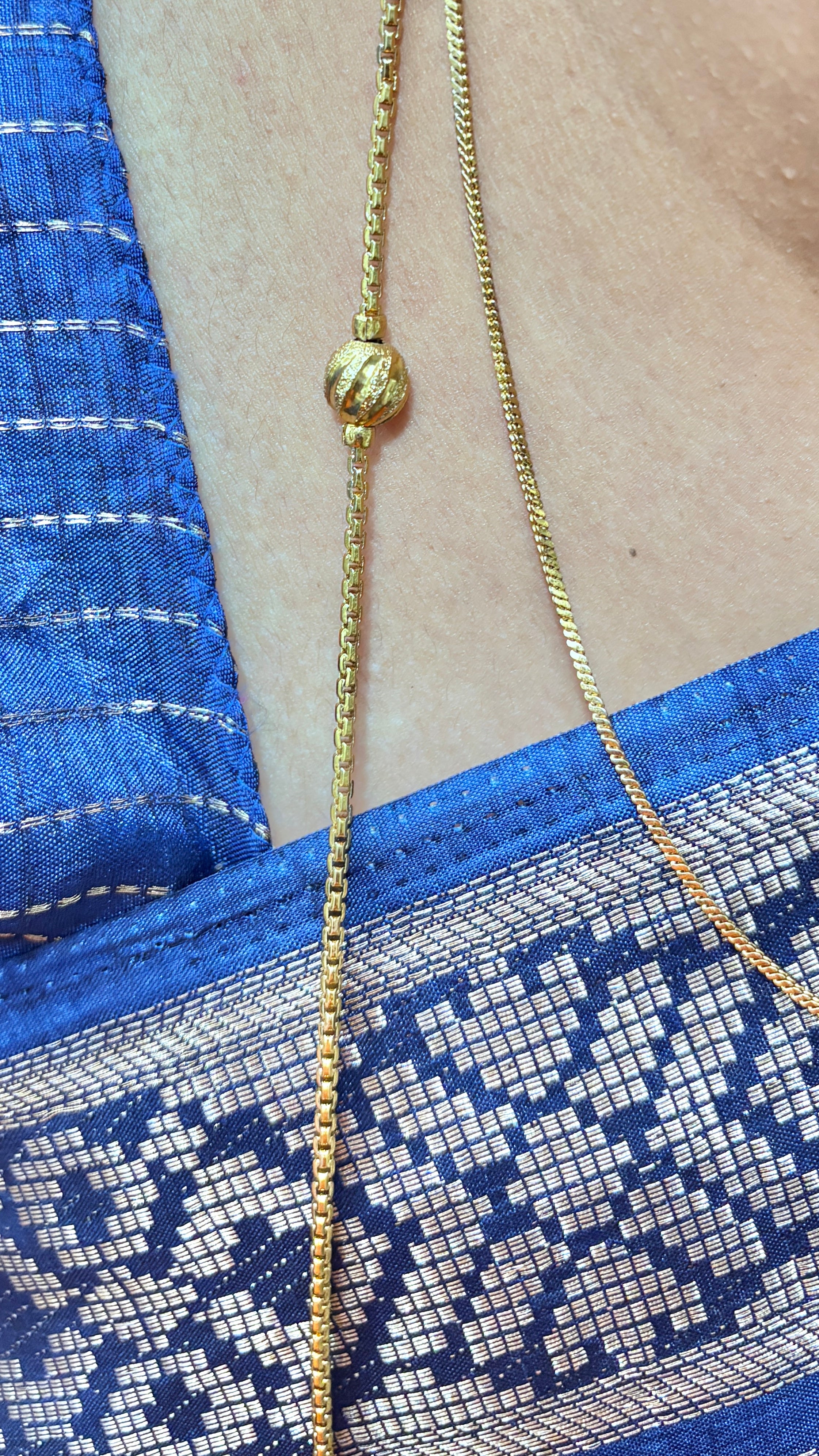 Single Gold Ball Thali Chain SRJTH07