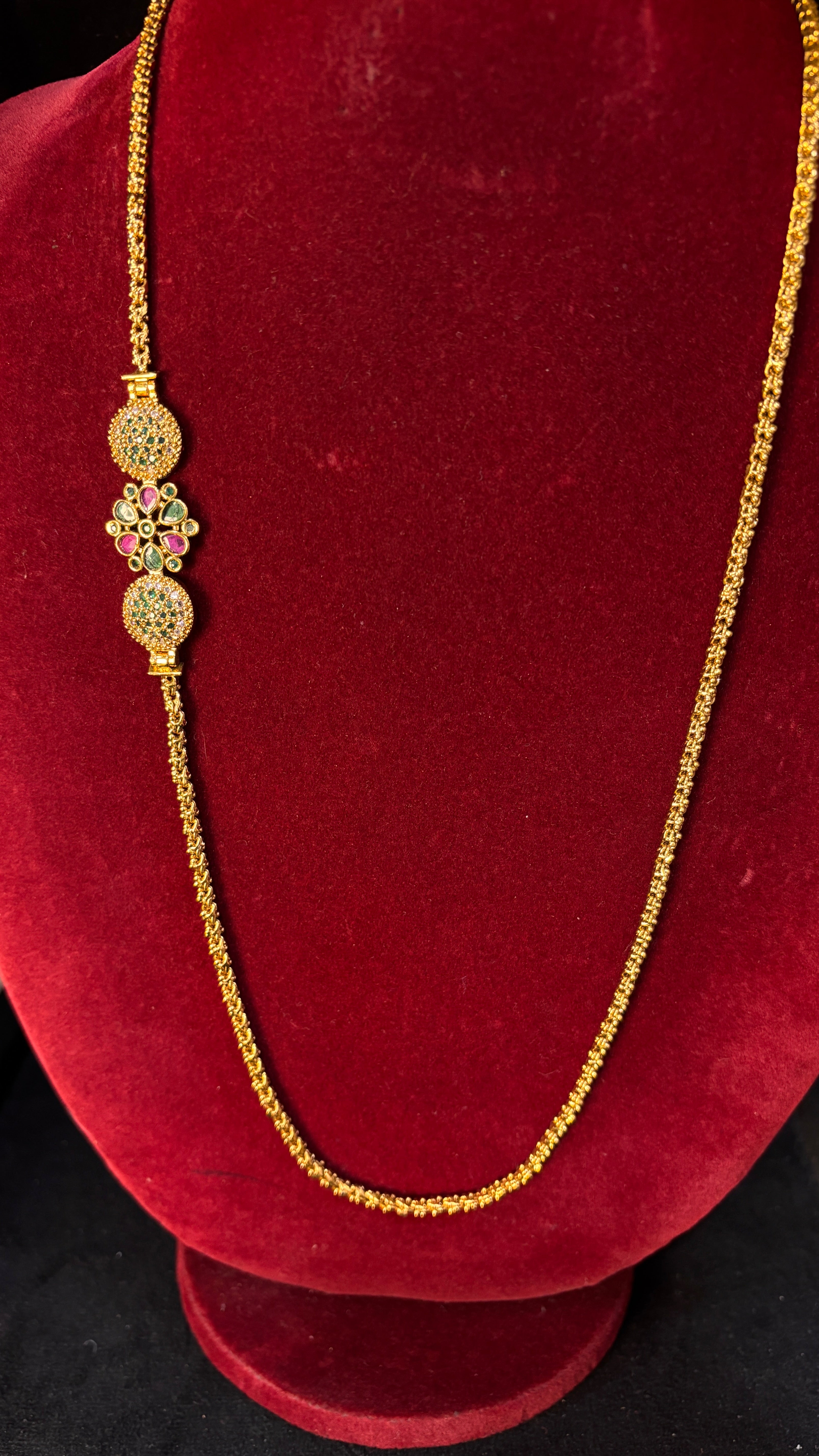 Flower Locket Ballbasha Thali Chain