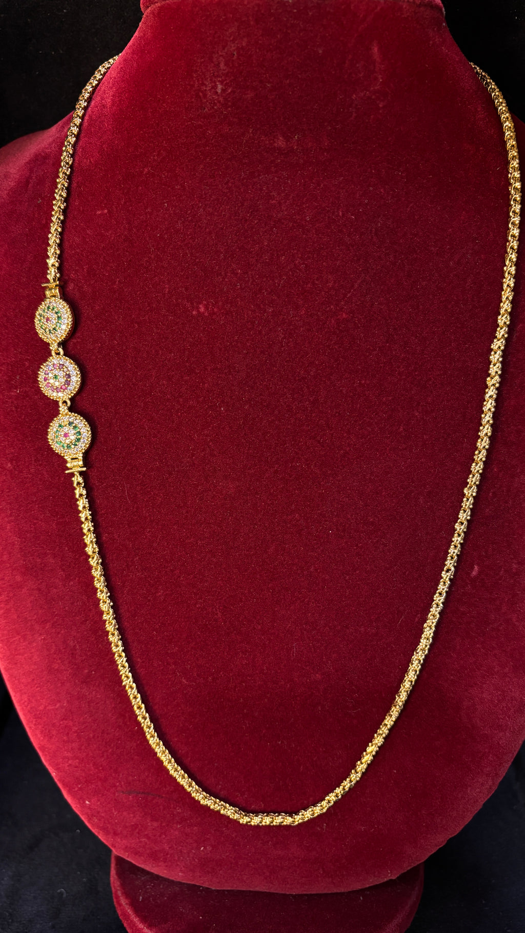 Three Locket Ballbasha Thali Chain SRJTH16