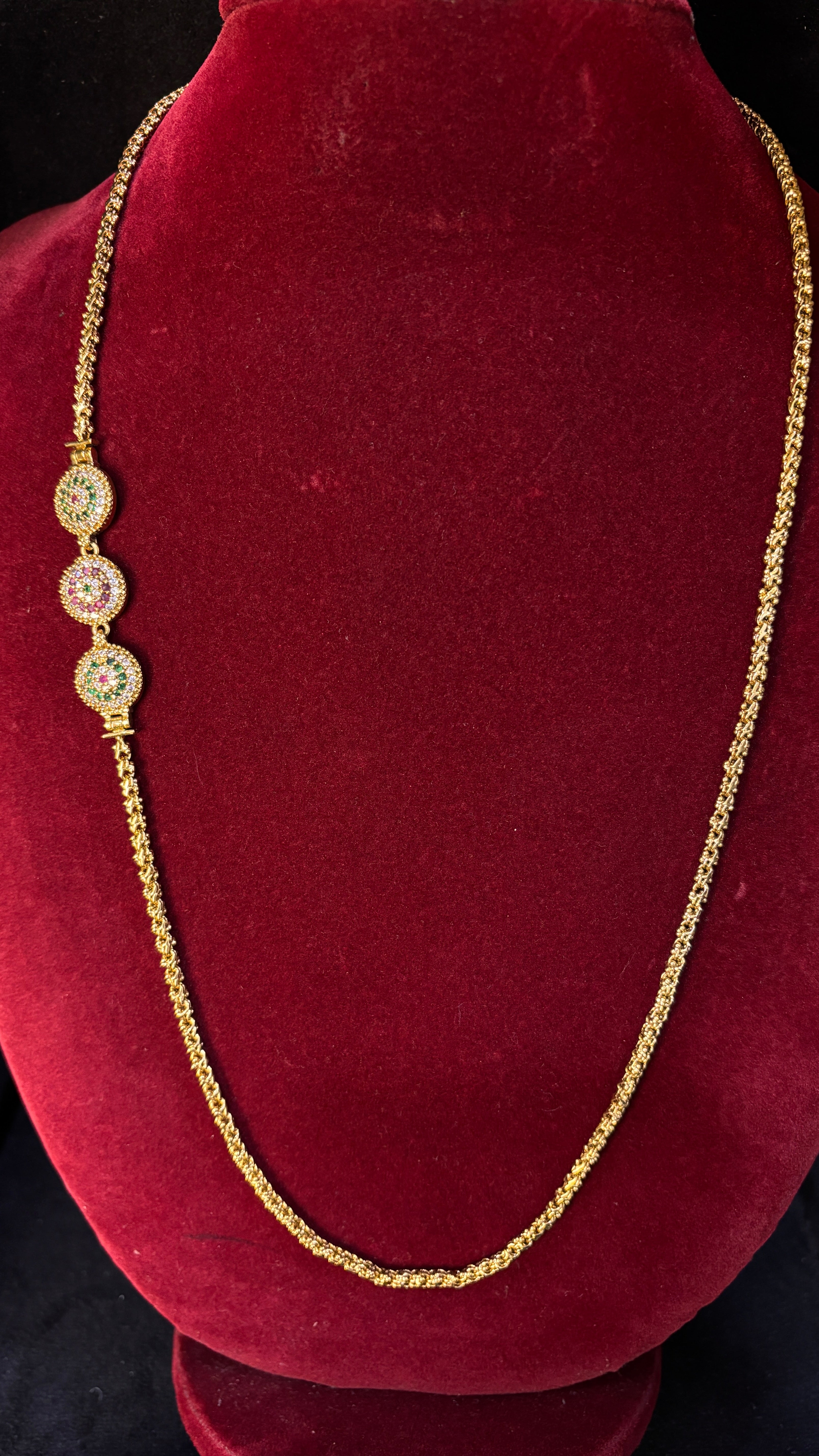 Three Locket Ballbasha Thali Chain SRJTH16