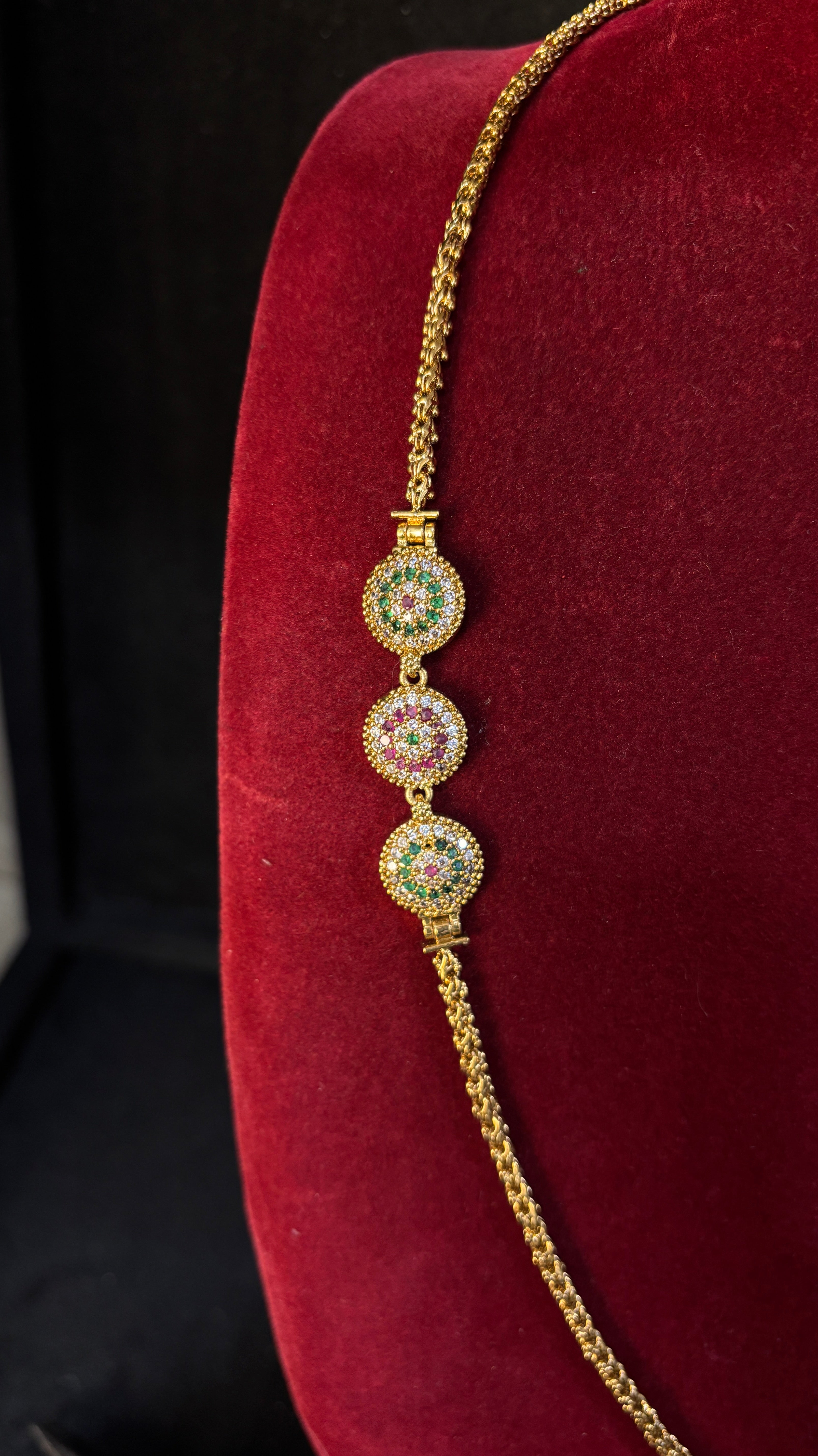Three Locket Ballbasha Thali Chain SRJTH16