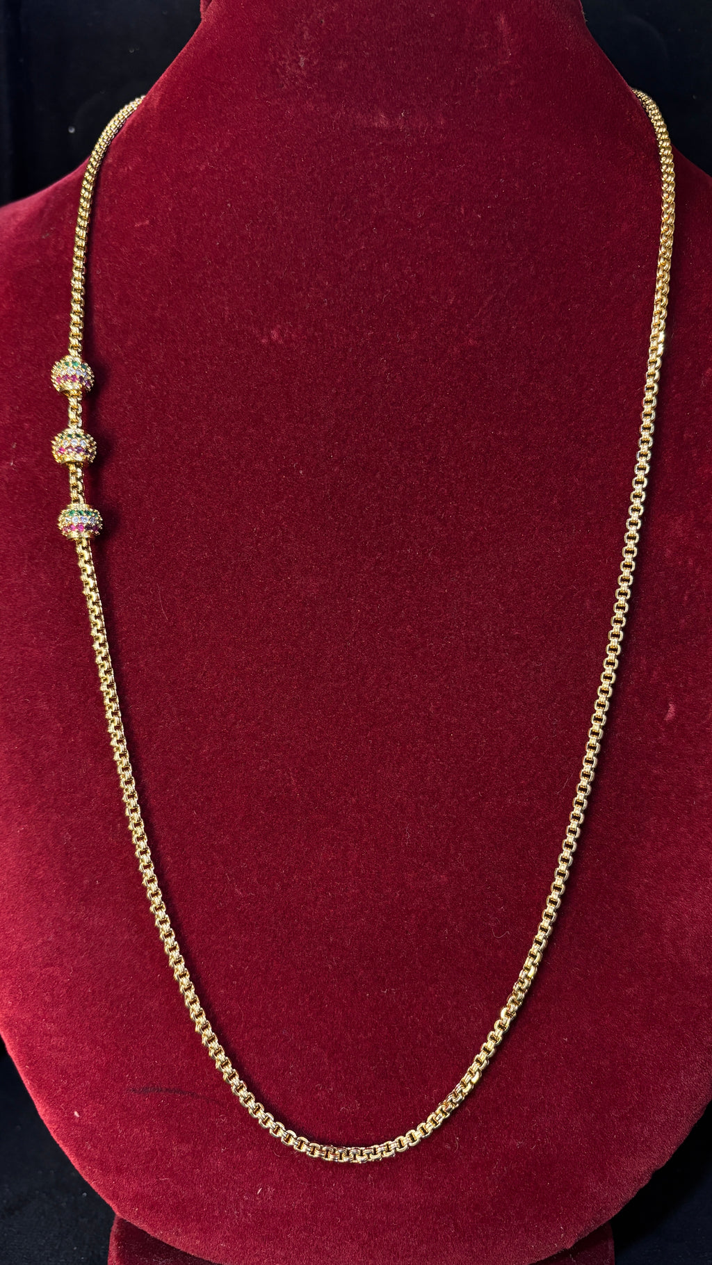Bharathi Thali Chain with Cz balls