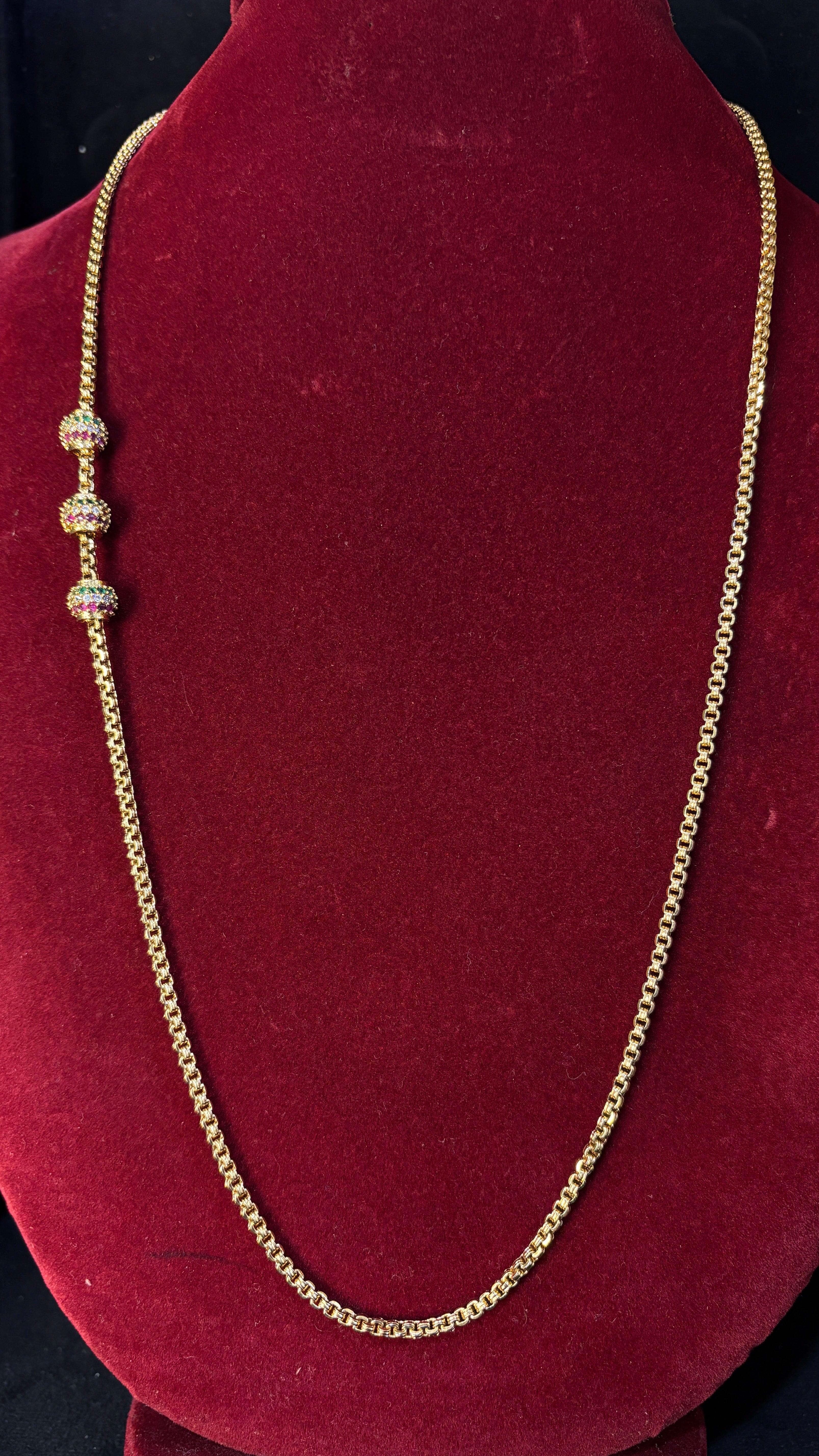 Bharathi Thali Chain with Cz balls