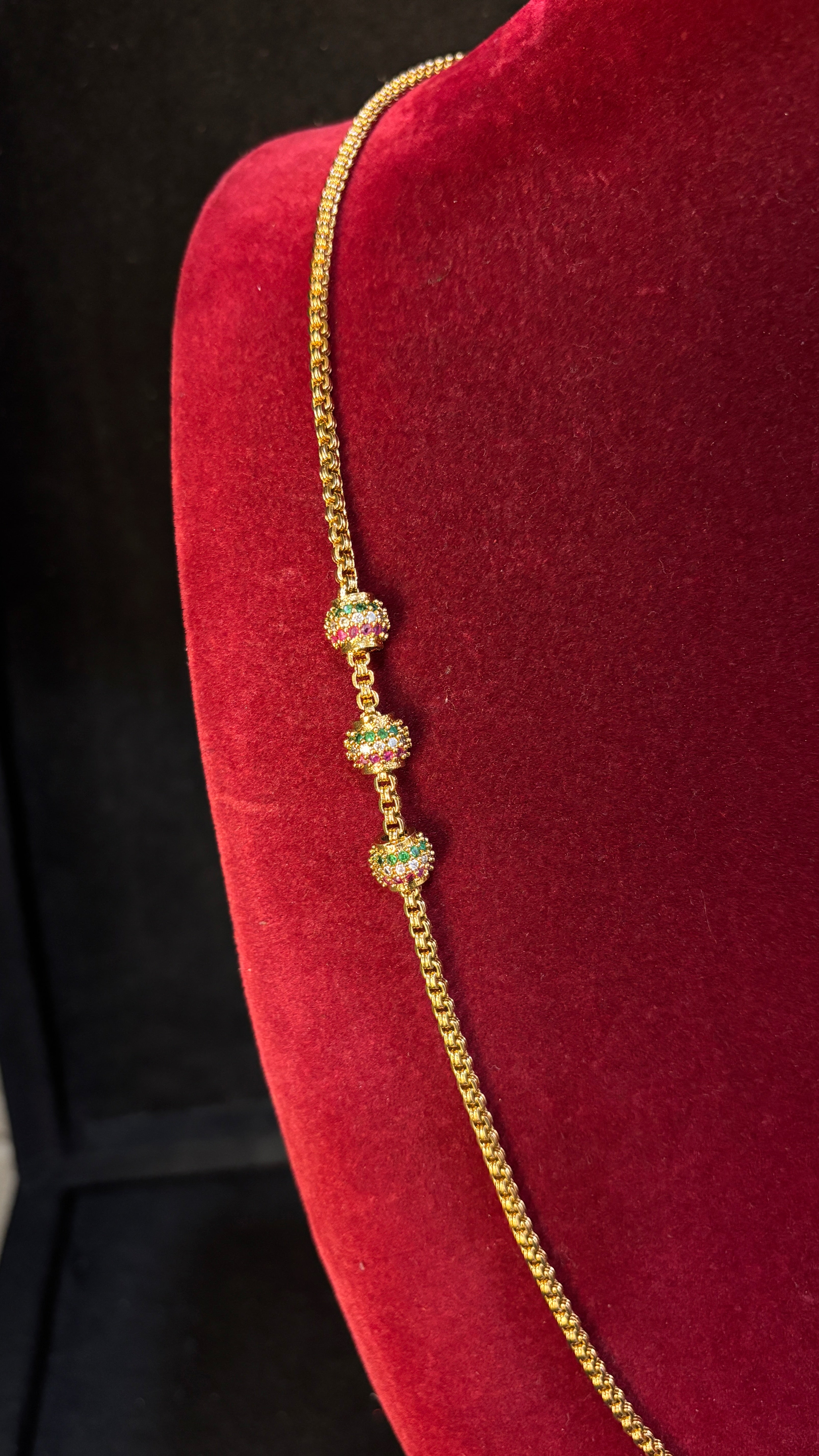 Bharathi Thali Chain with Cz balls