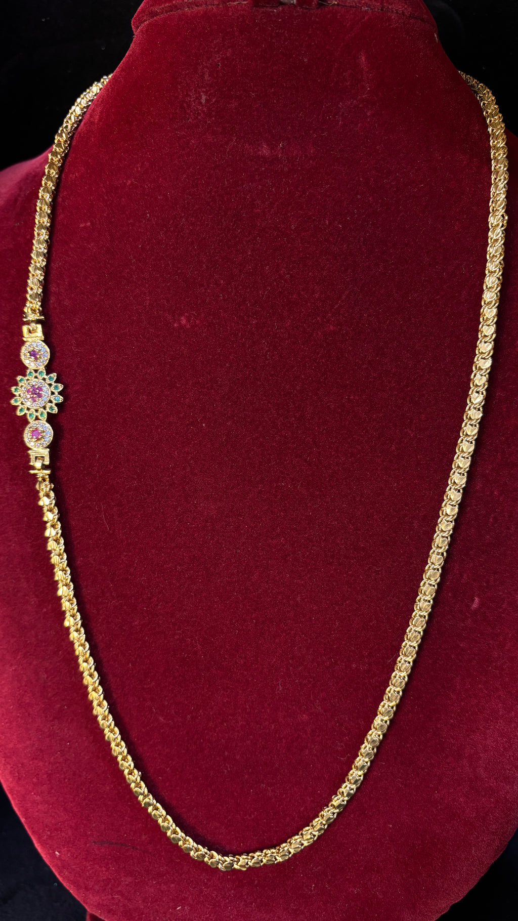 Three Flower Locket Dhil Thali Chain SRJTH21