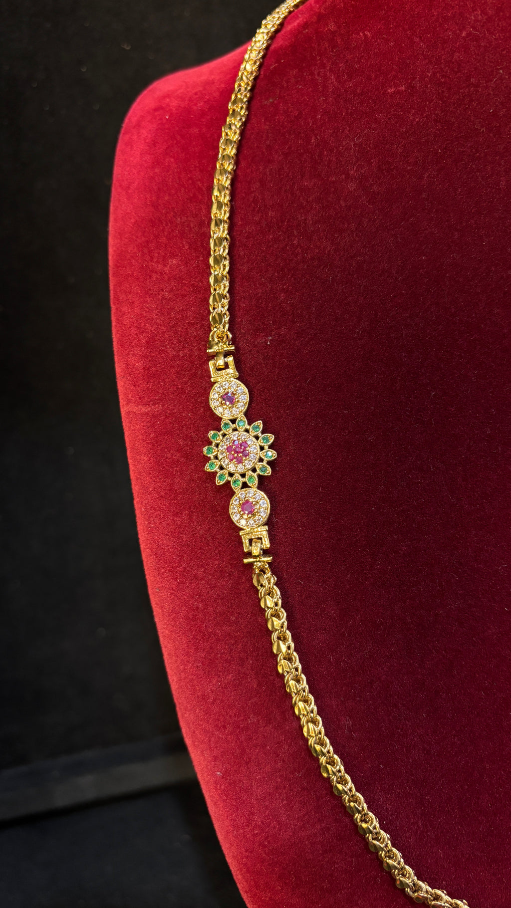 Three Flower Locket Dhil Thali Chain SRJTH21