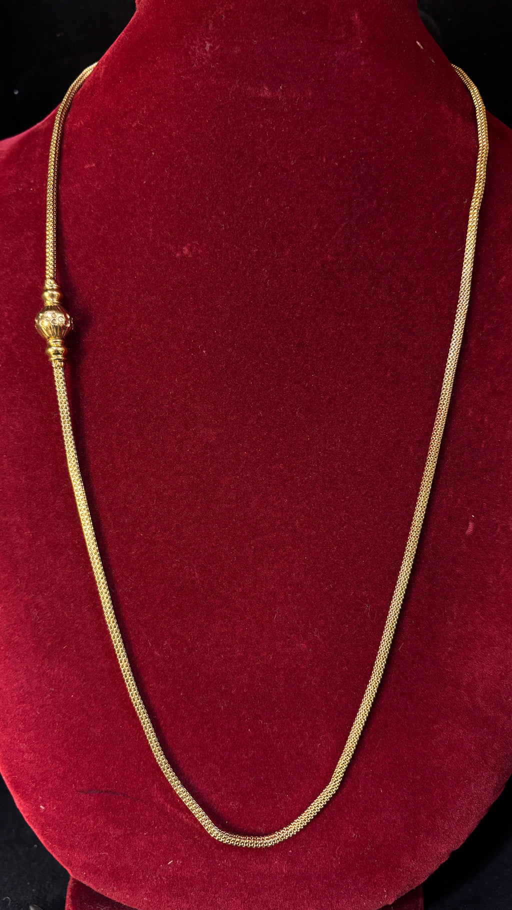 Box Thali Chain With Gold Ball