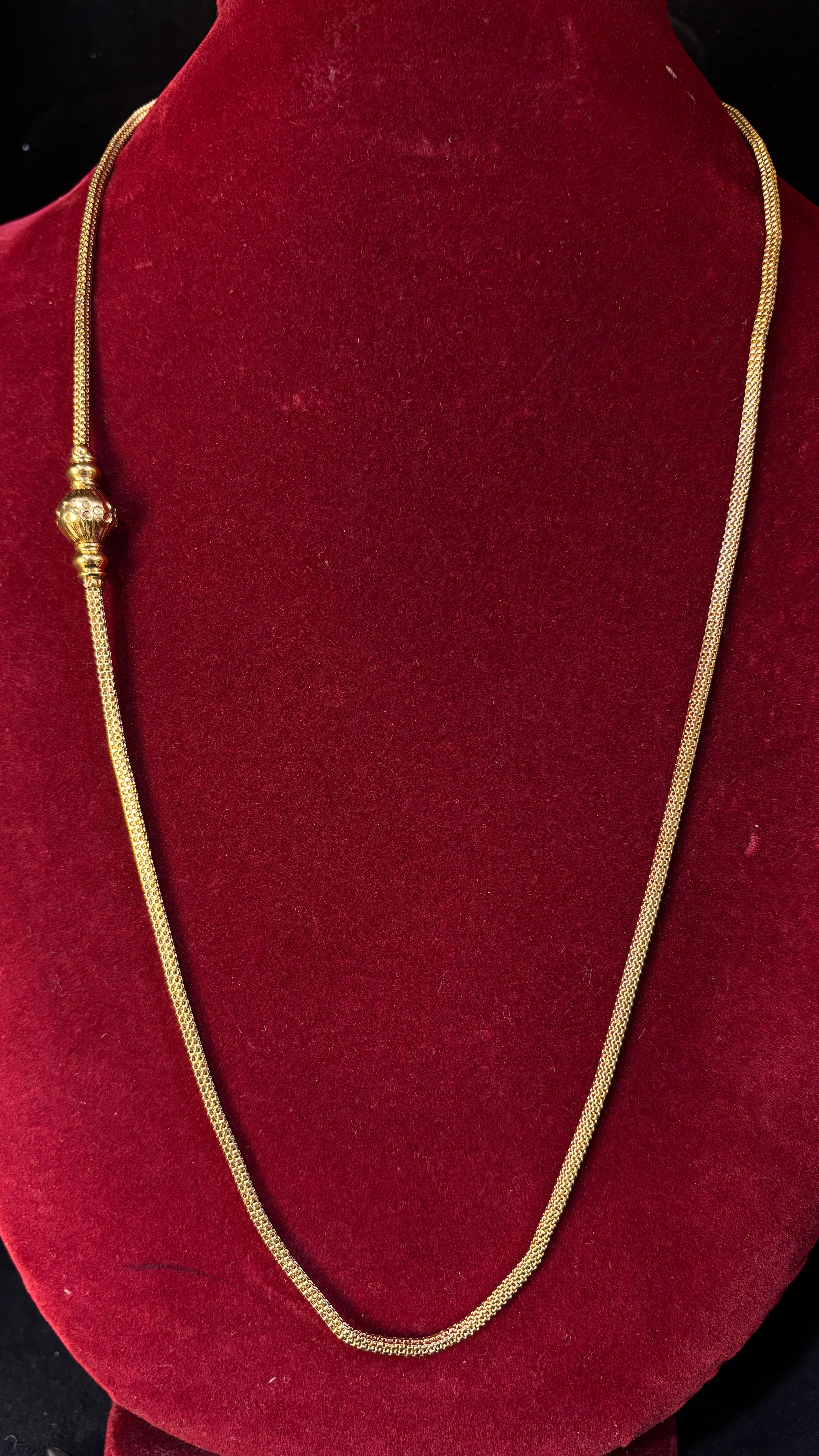Box Thali Chain With Gold Ball