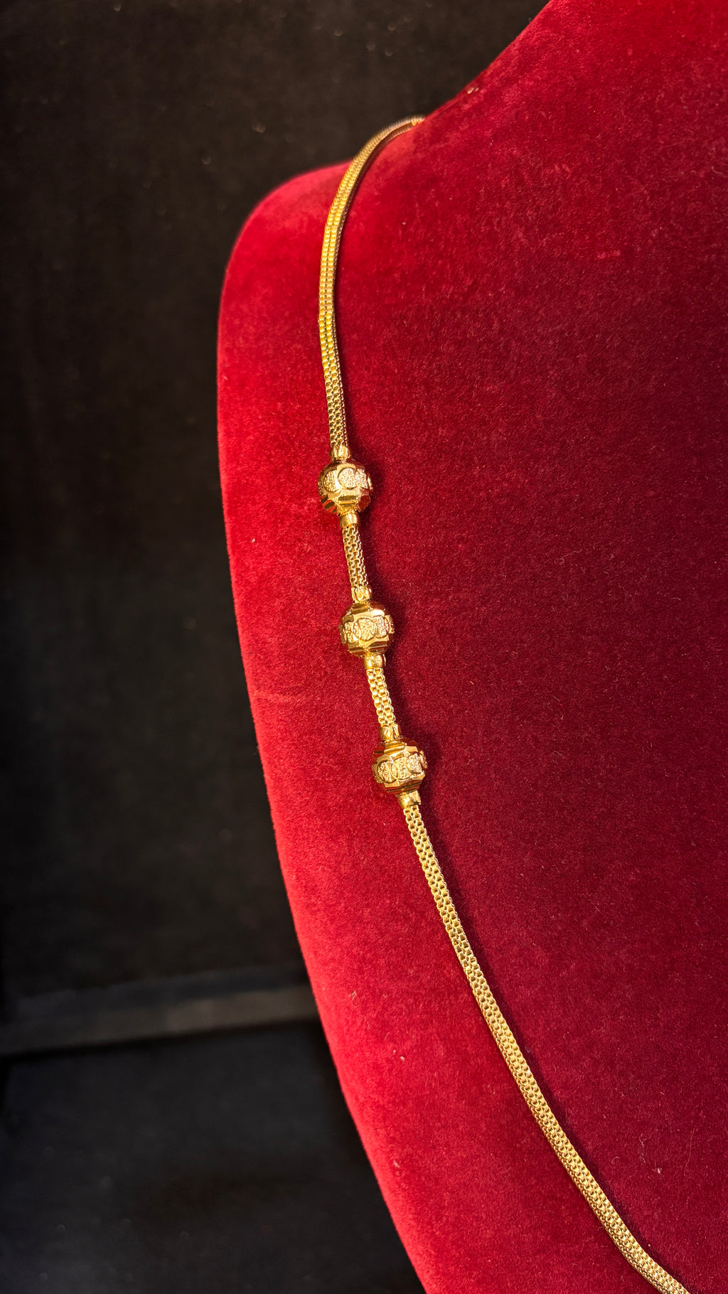 Gold Three Ball Thali Chain SRJTH10