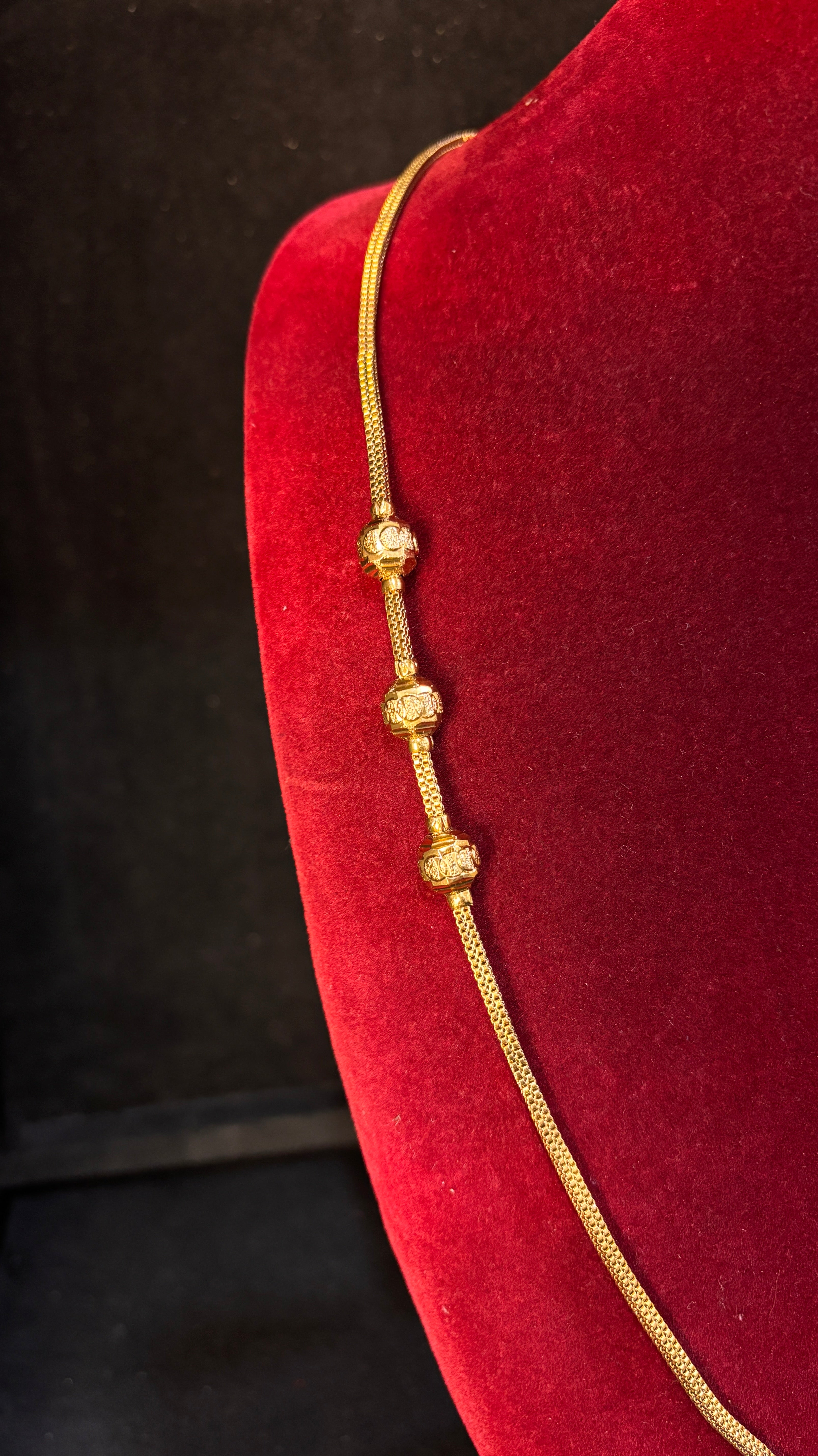 Gold Three Ball Thali Chain