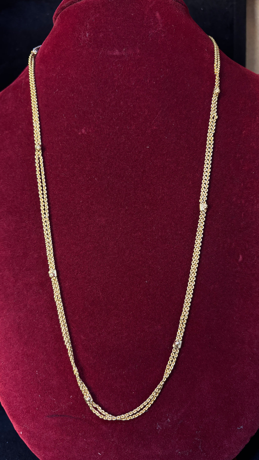 Flower Bits Double Line Thali Chain