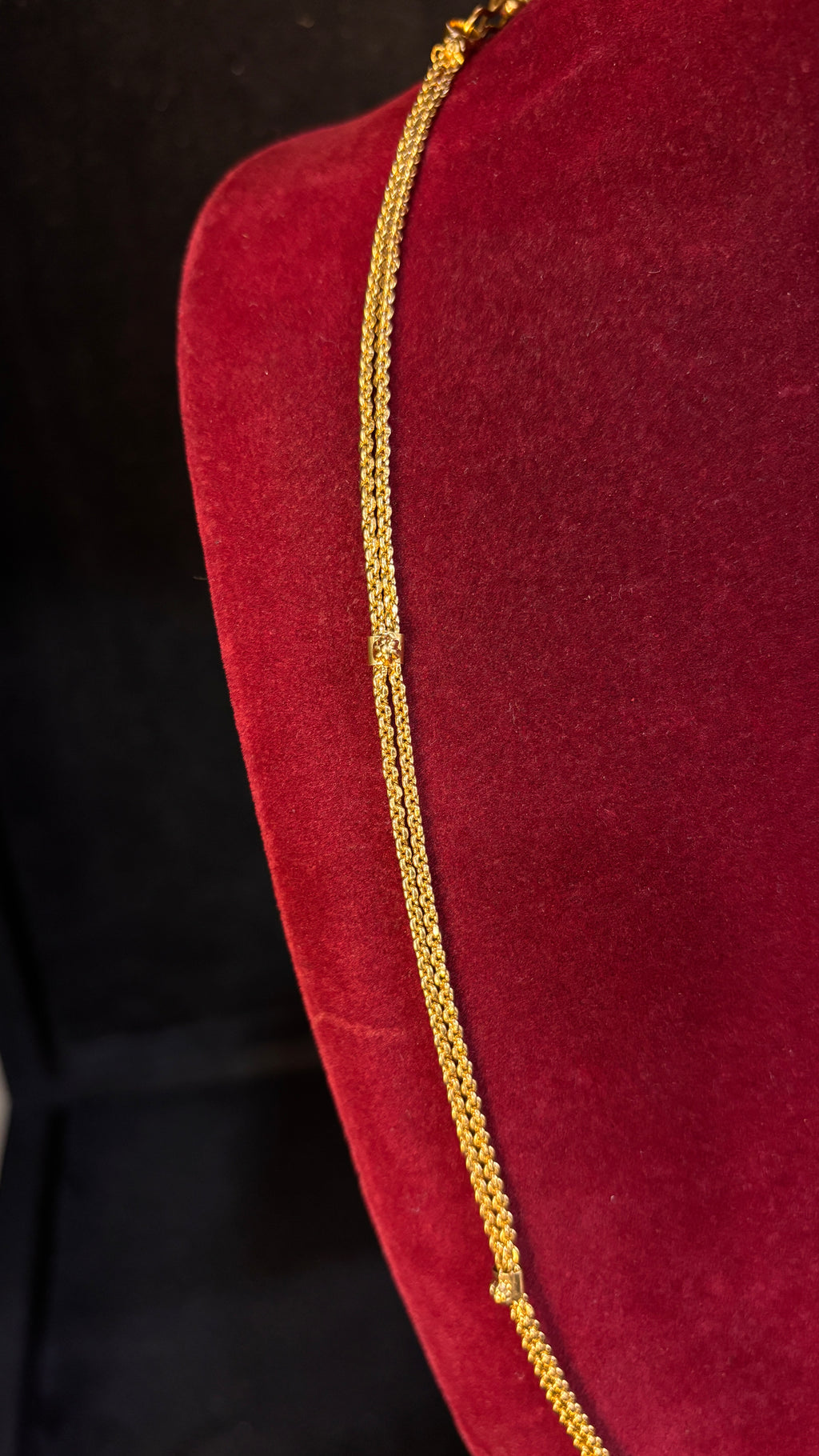 Flower Bits Double Line Thali Chain