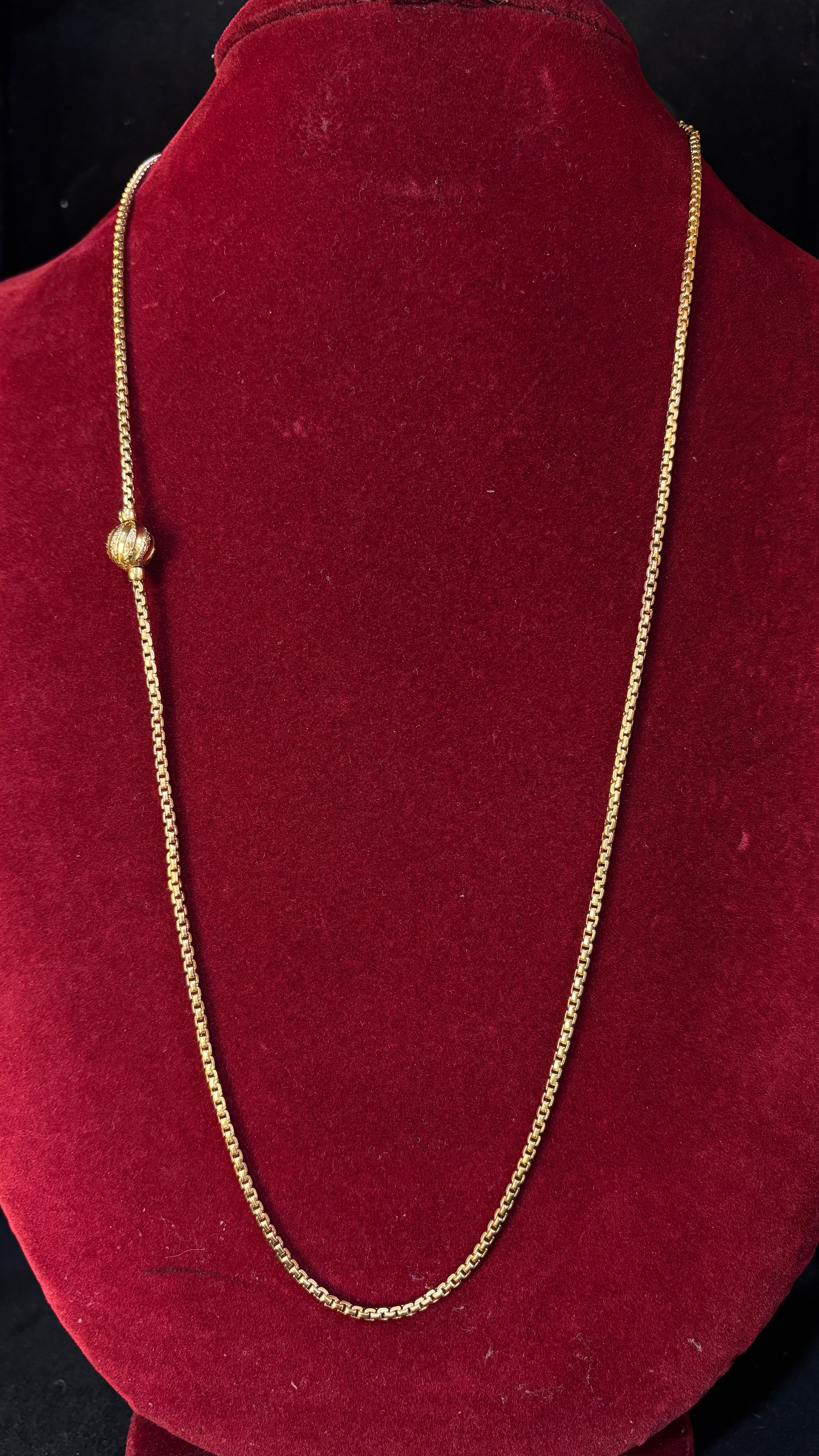 Single Gold Ball Thali Chain SRJTH07