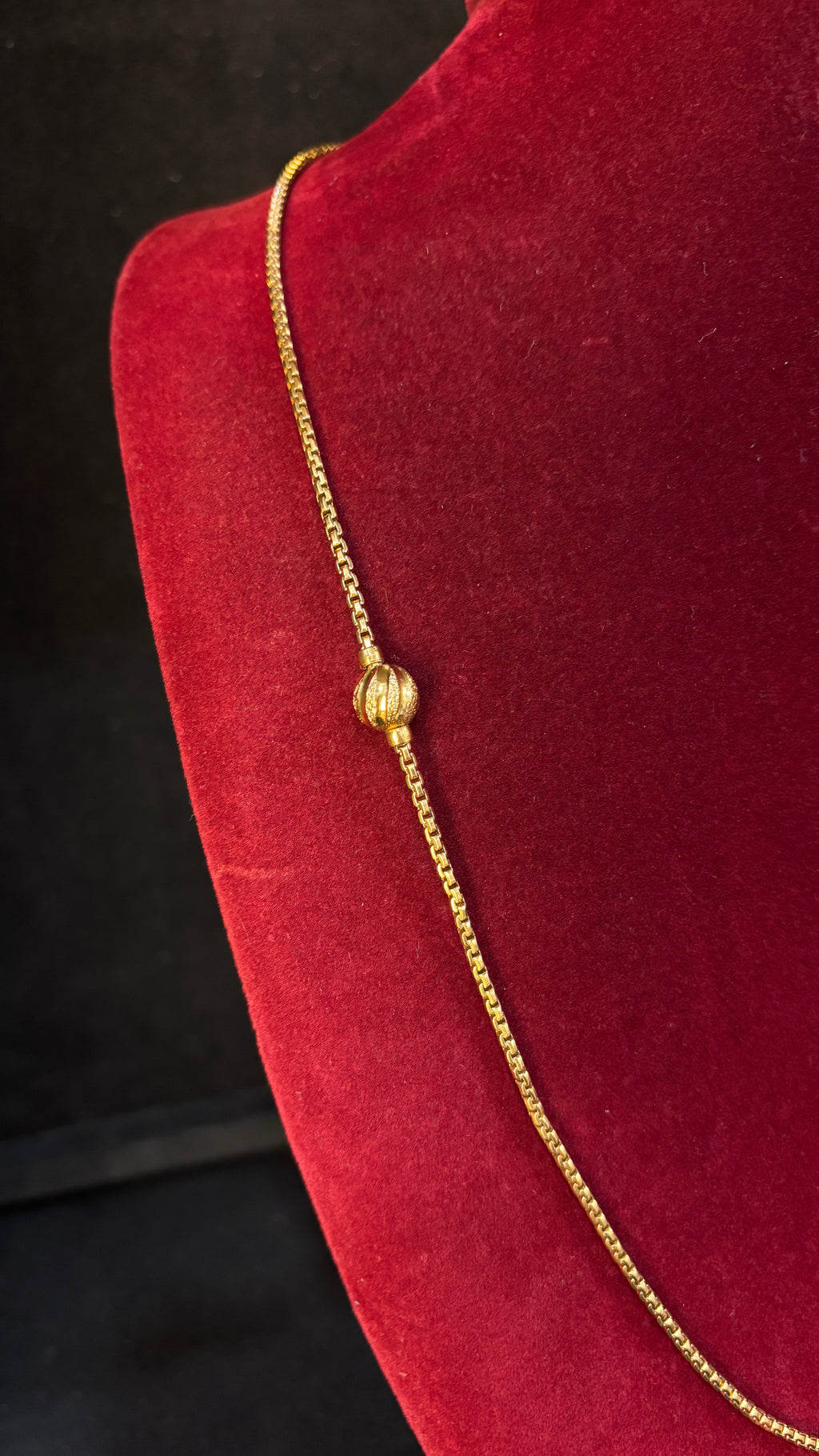 Single Gold Ball Thali Chain SRJTH07