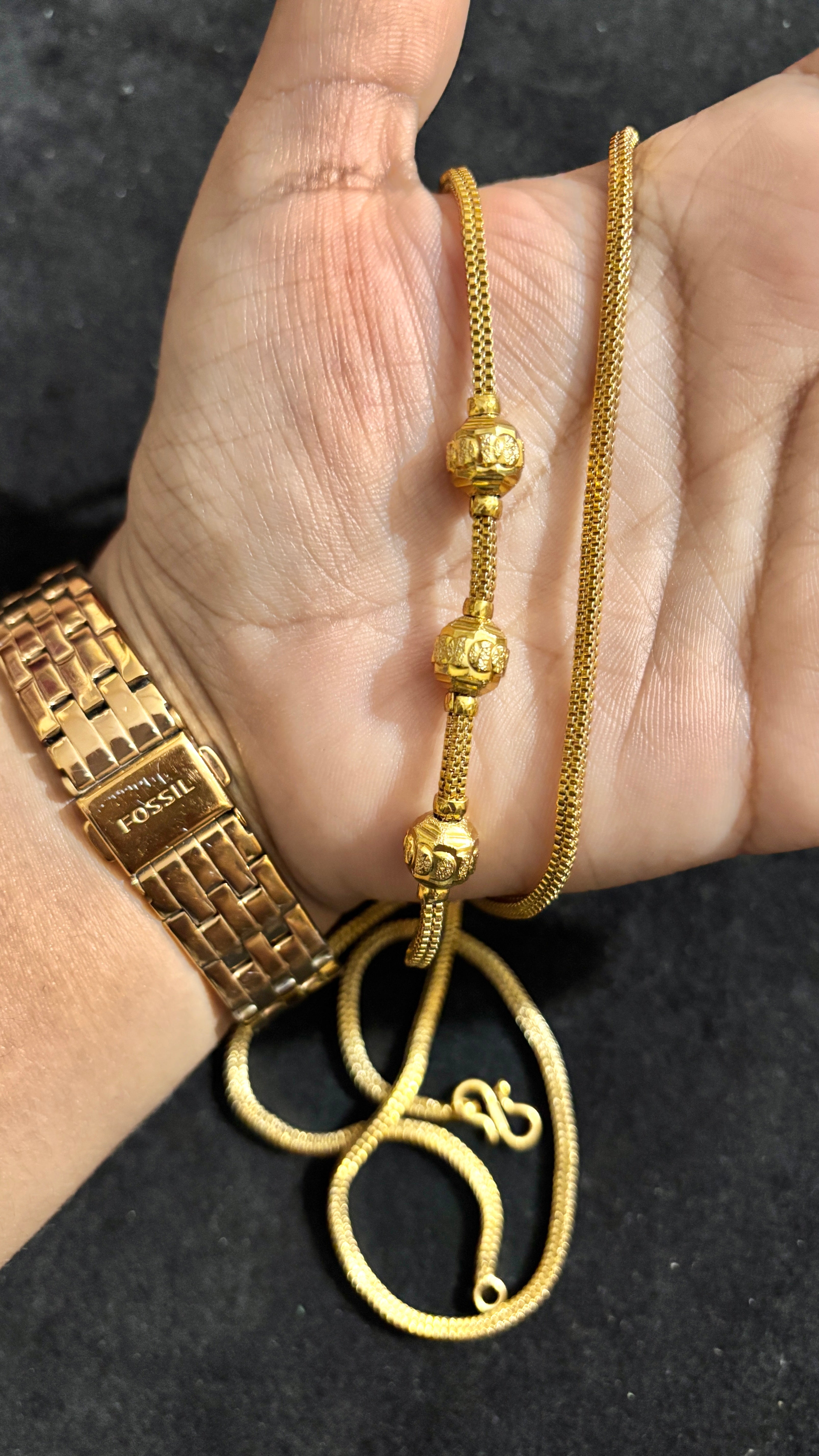 Gold Three Ball Thali Chain