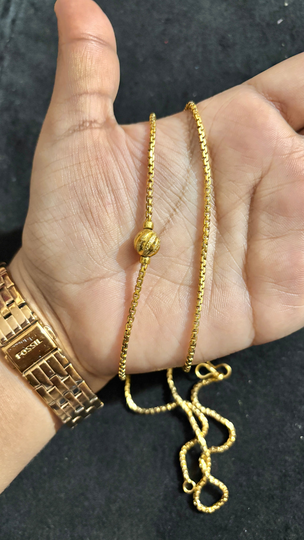 Single Gold Ball Thali Chain SRJTH07