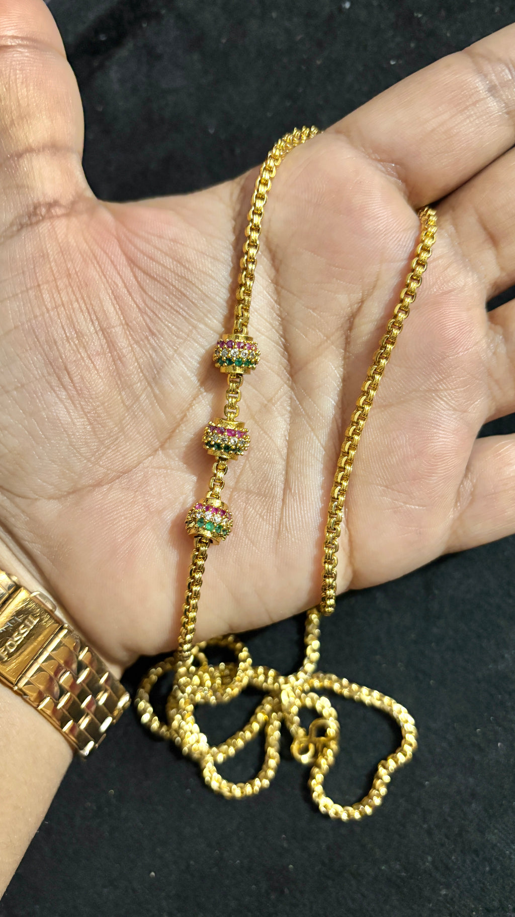 Bharathi Thali Chain with Cz balls