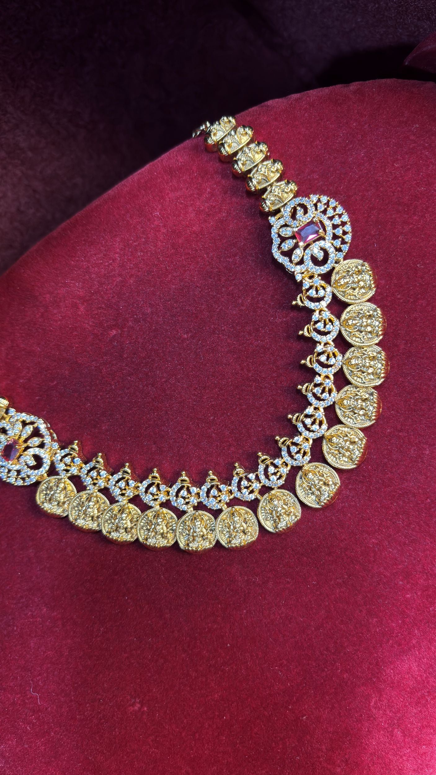 Pink Kasu Necklace SRJN08