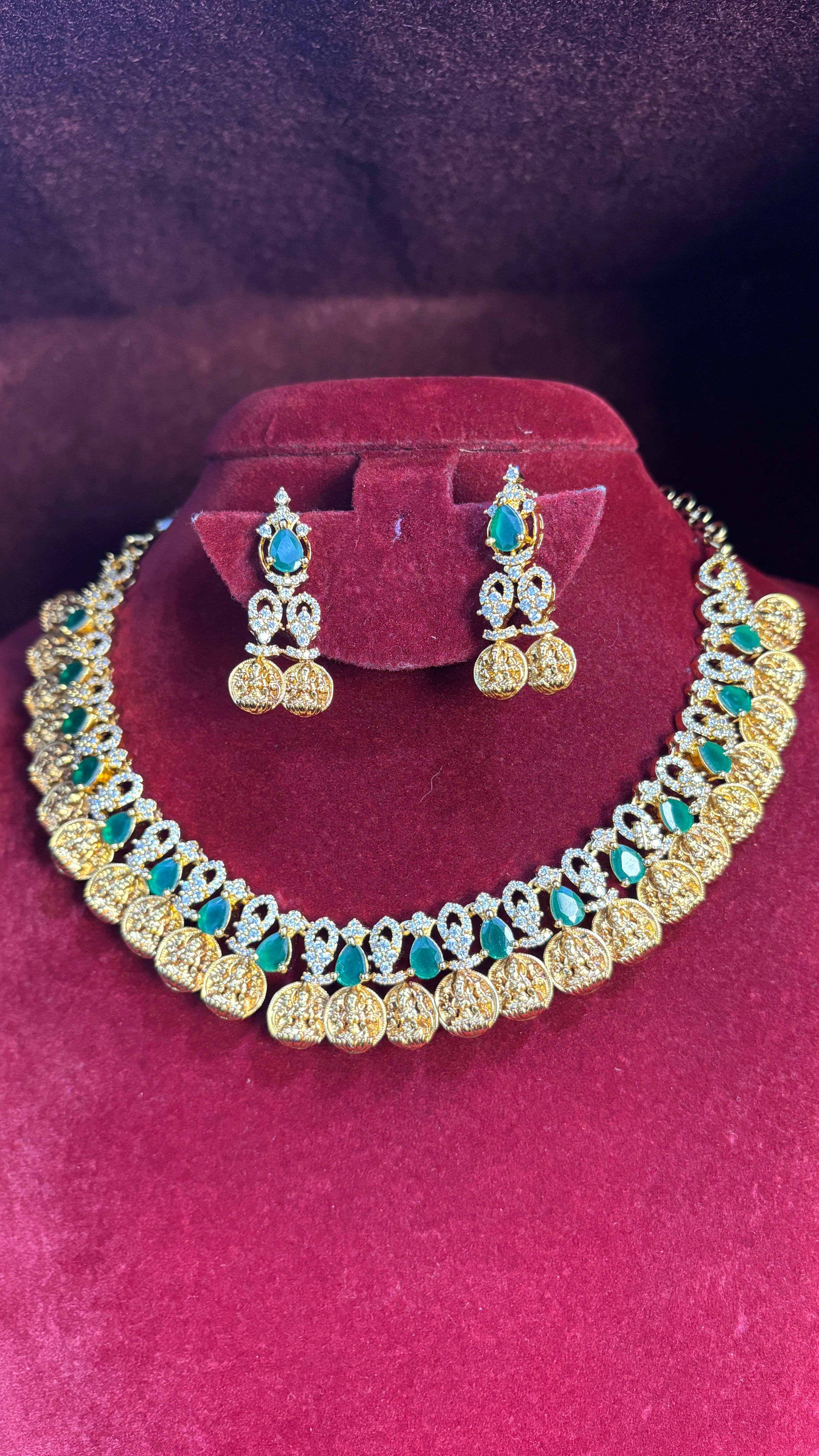 Green Kasu Necklace SRJN14