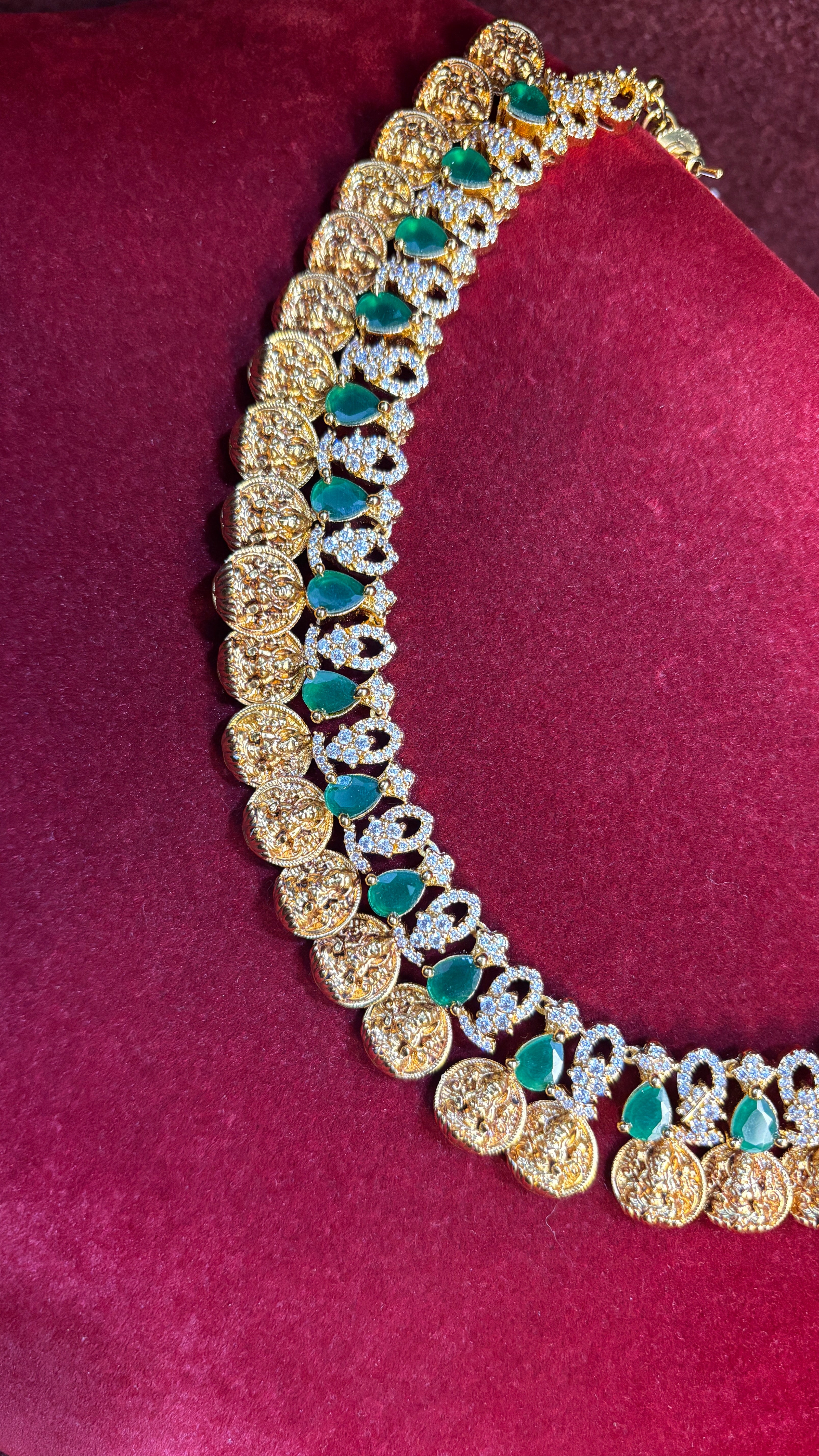 Green Kasu Necklace SRJN14