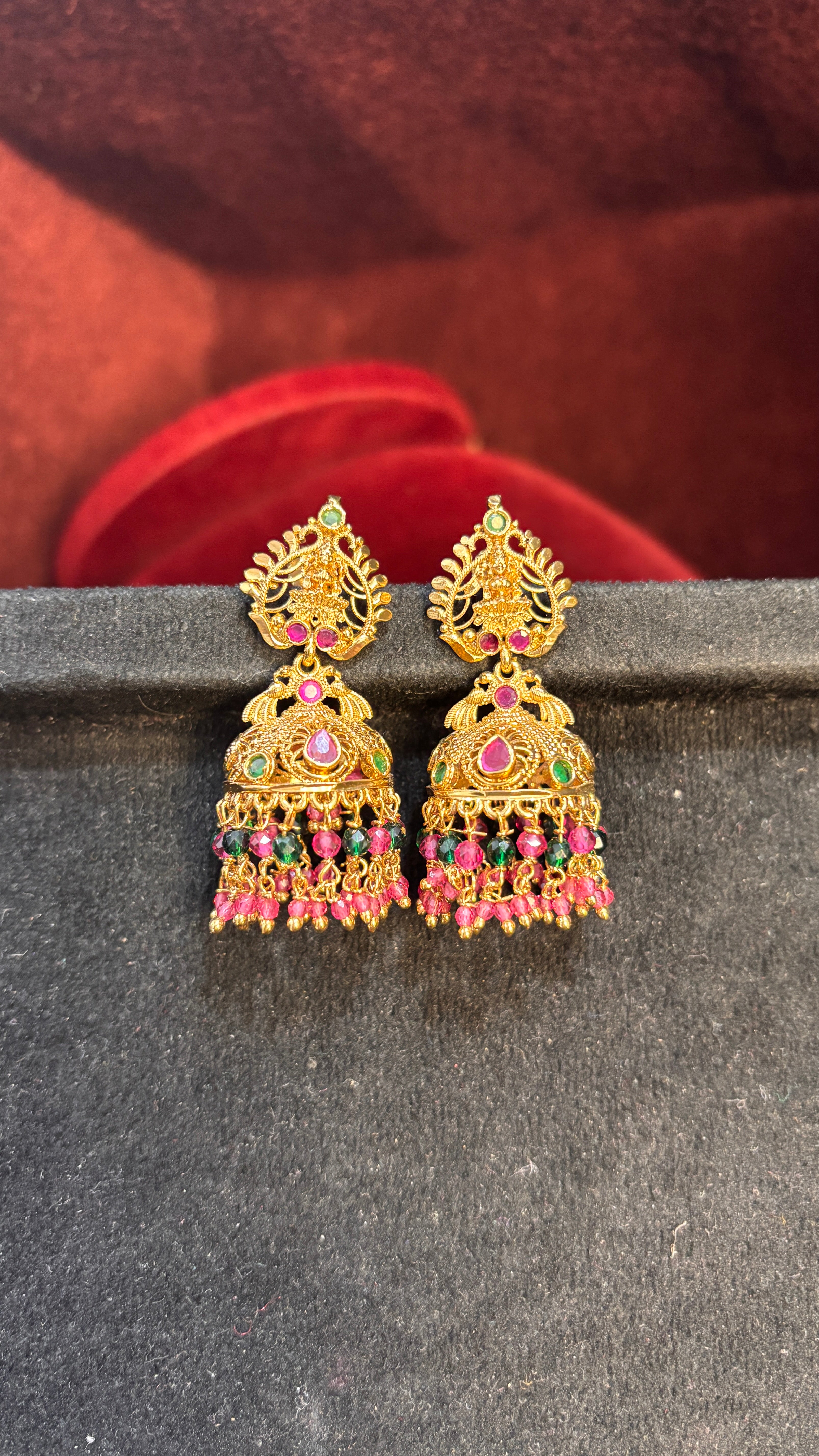 Laxmi Devi Beads Jhumka (Big)