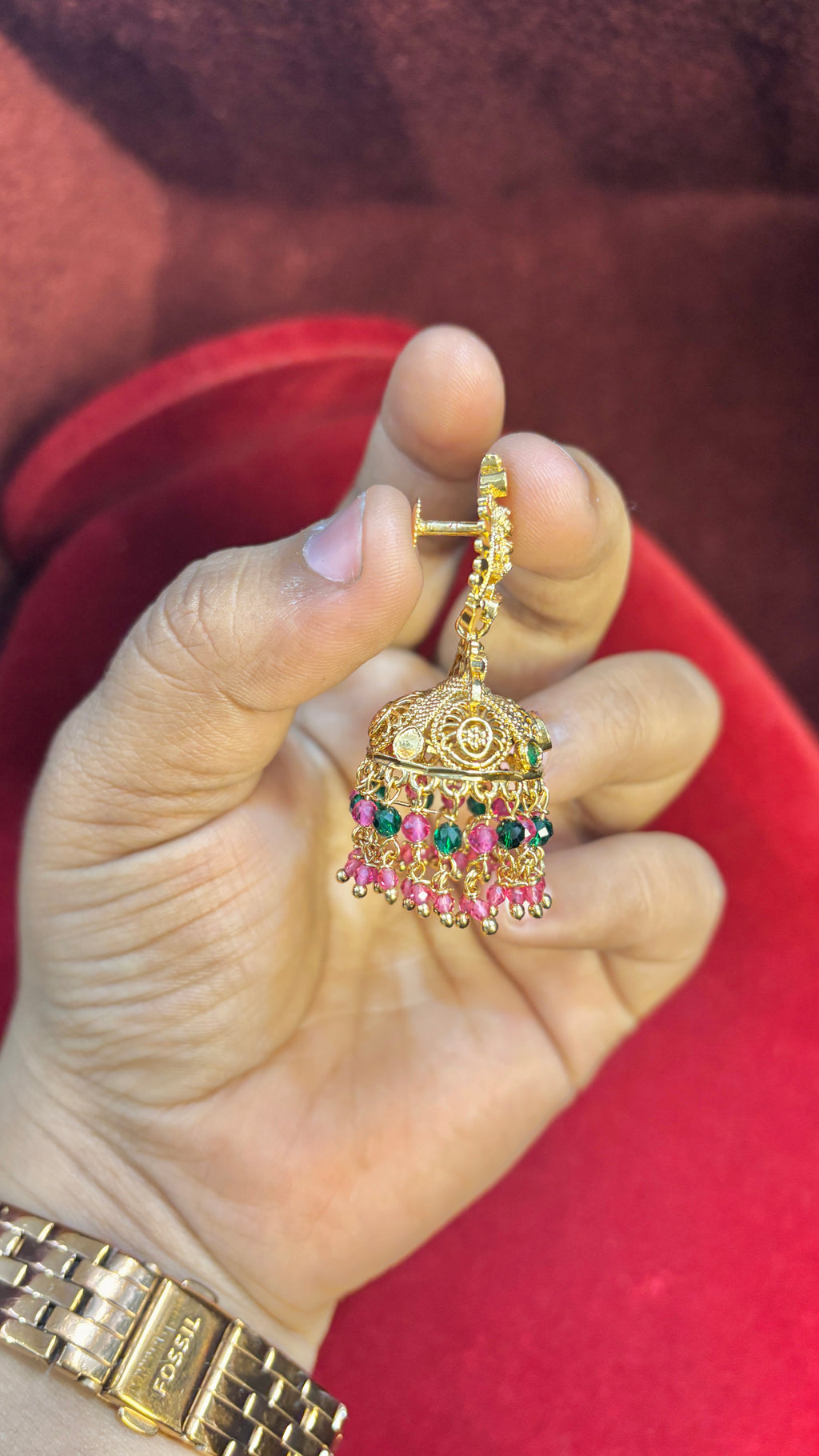 Laxmi Devi Beads Jhumka (Big)
