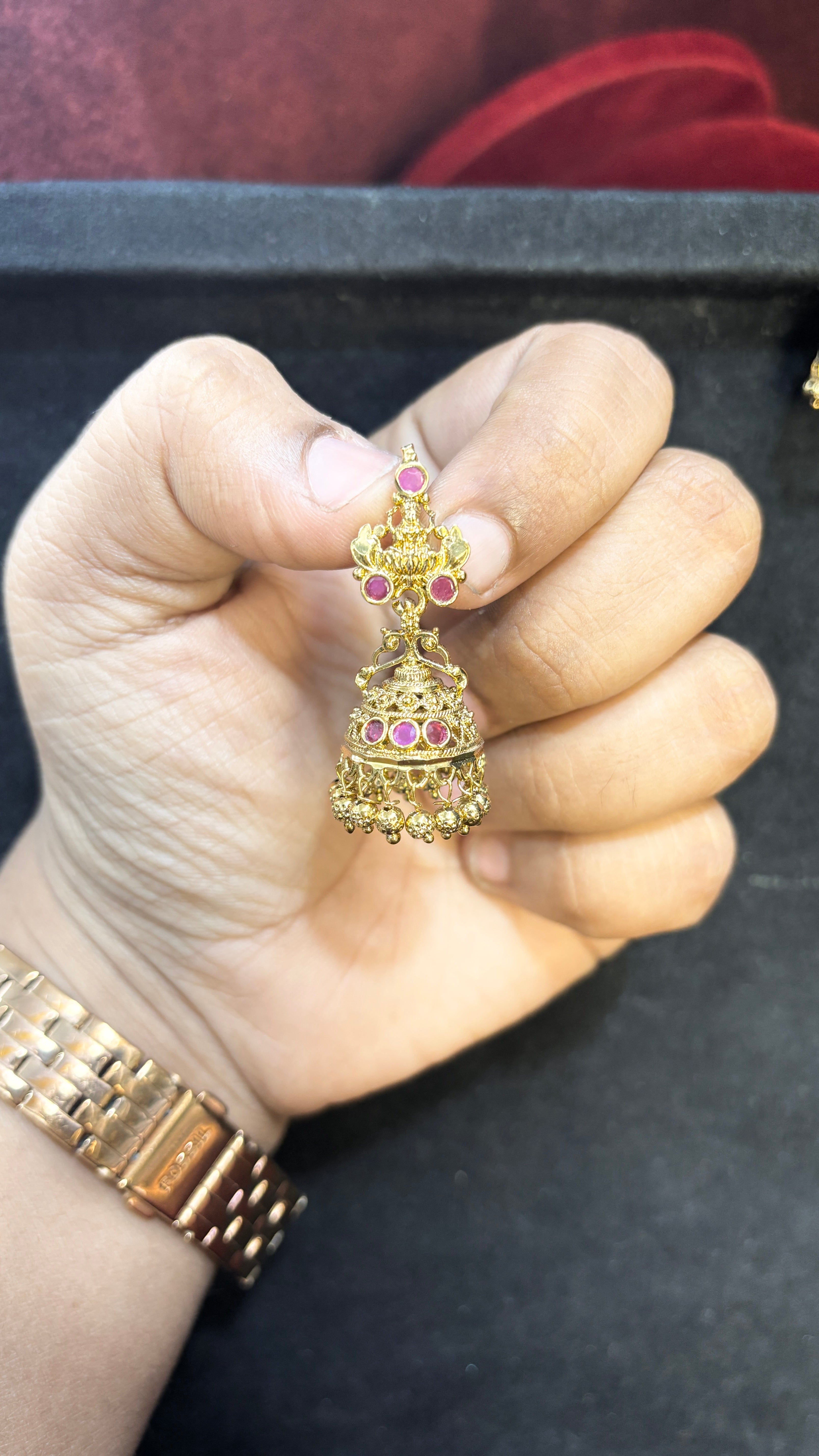 Laxmi Devi Gold Replica Jhumka (Big)