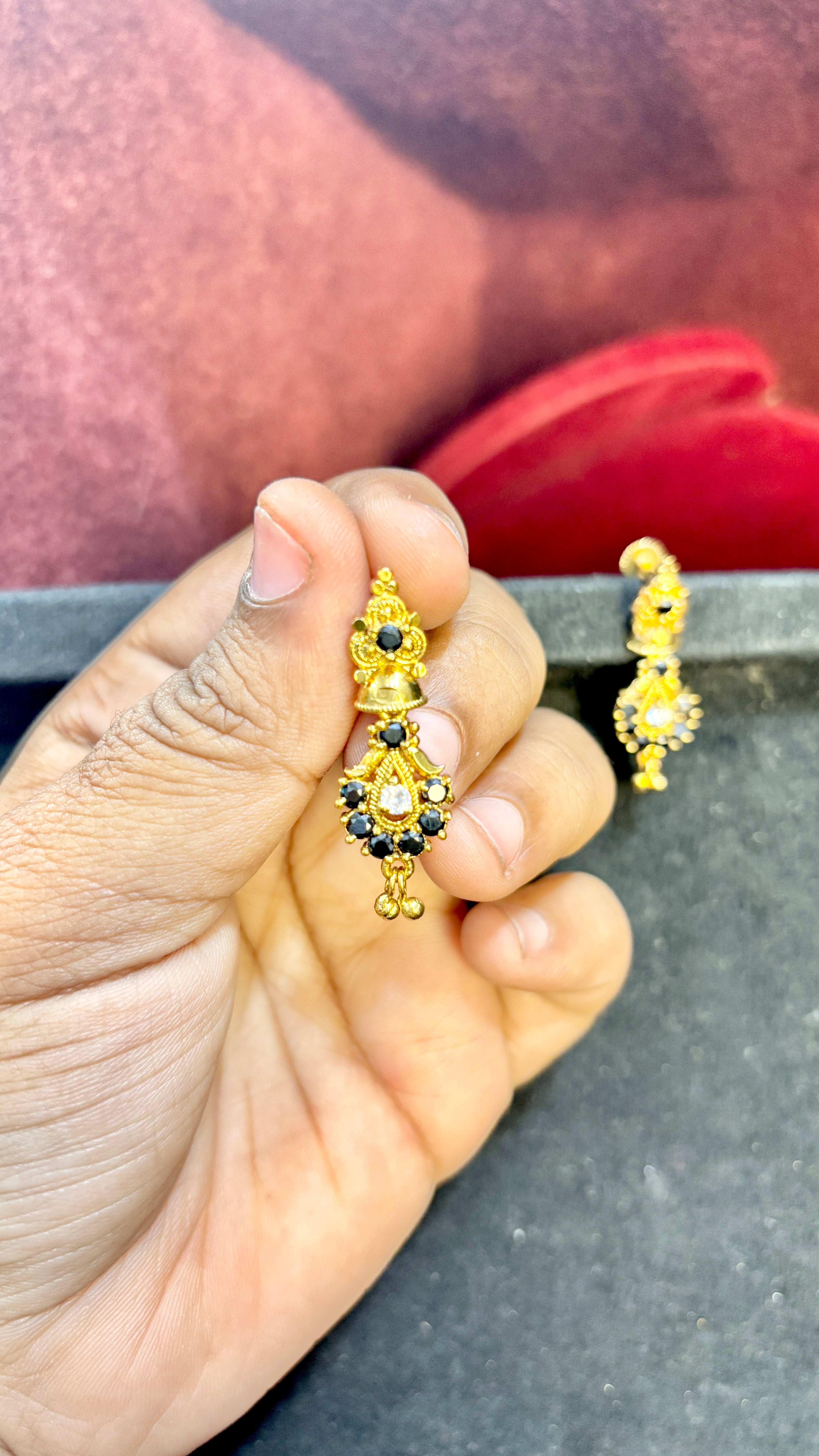 Black Daily Wear Earrings (Small)