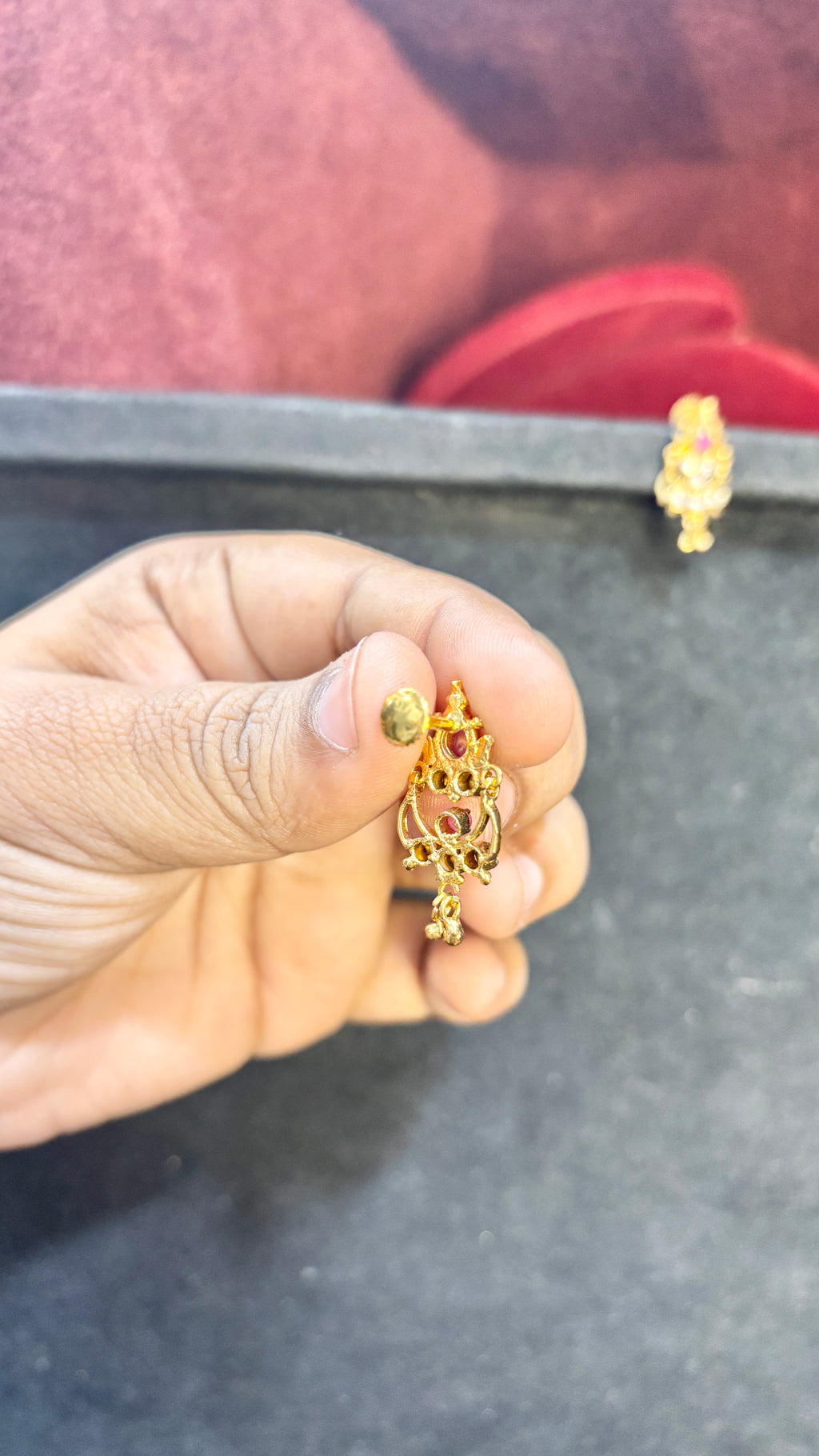 Black Stone Earrings (Small)