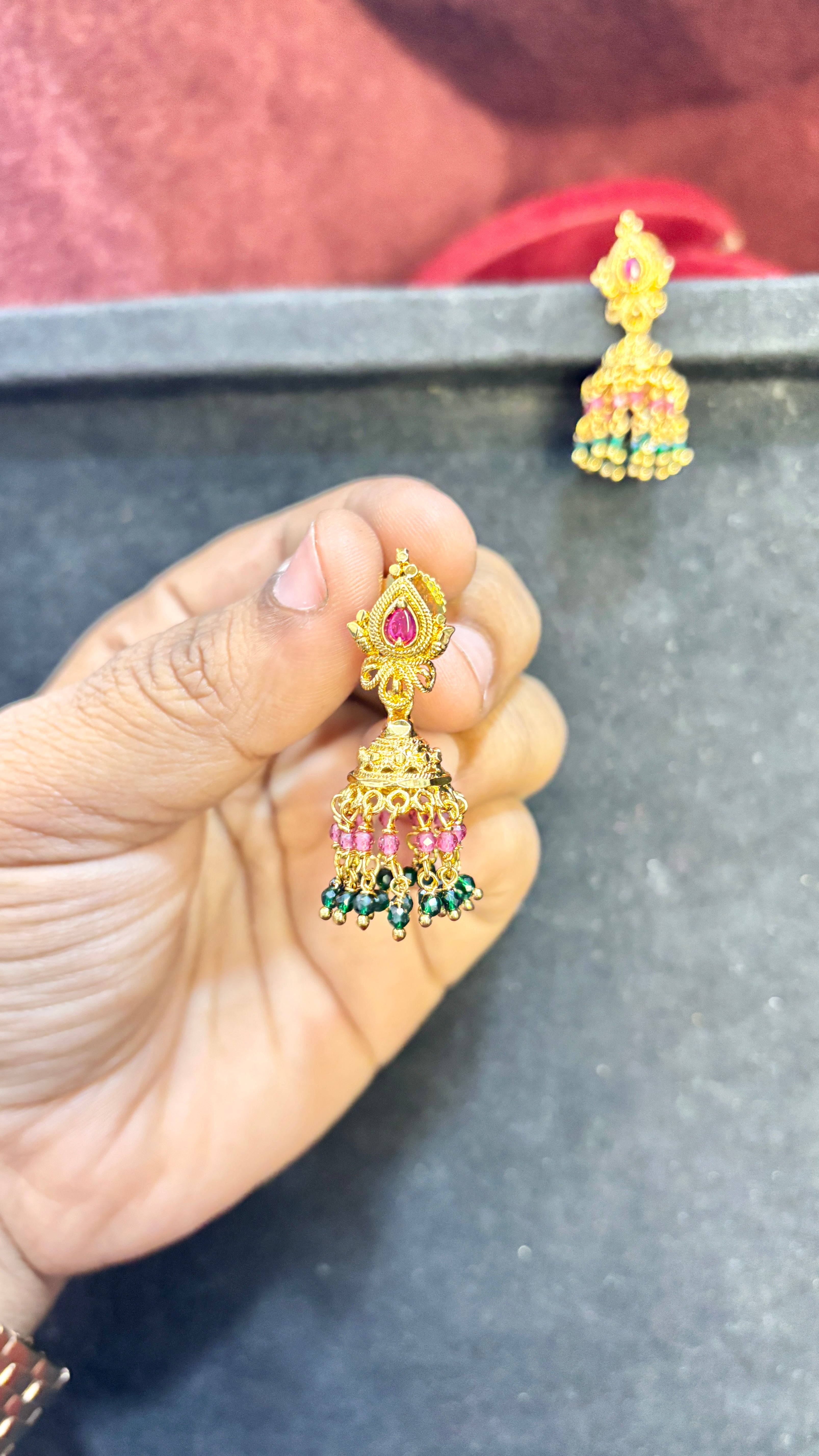 Multi Color Jhumka (Medium)