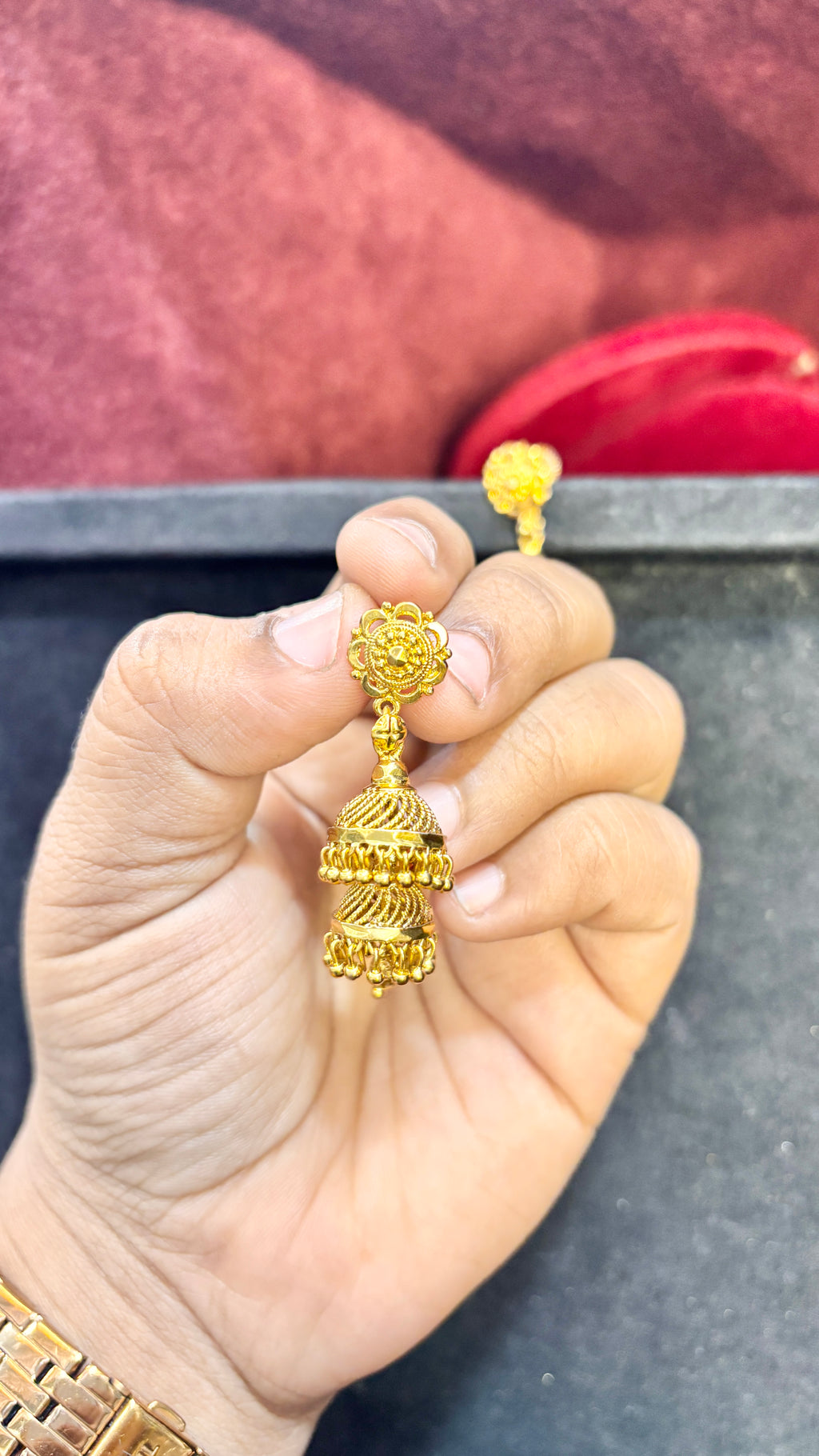 Plane Double Jhumka (Big)