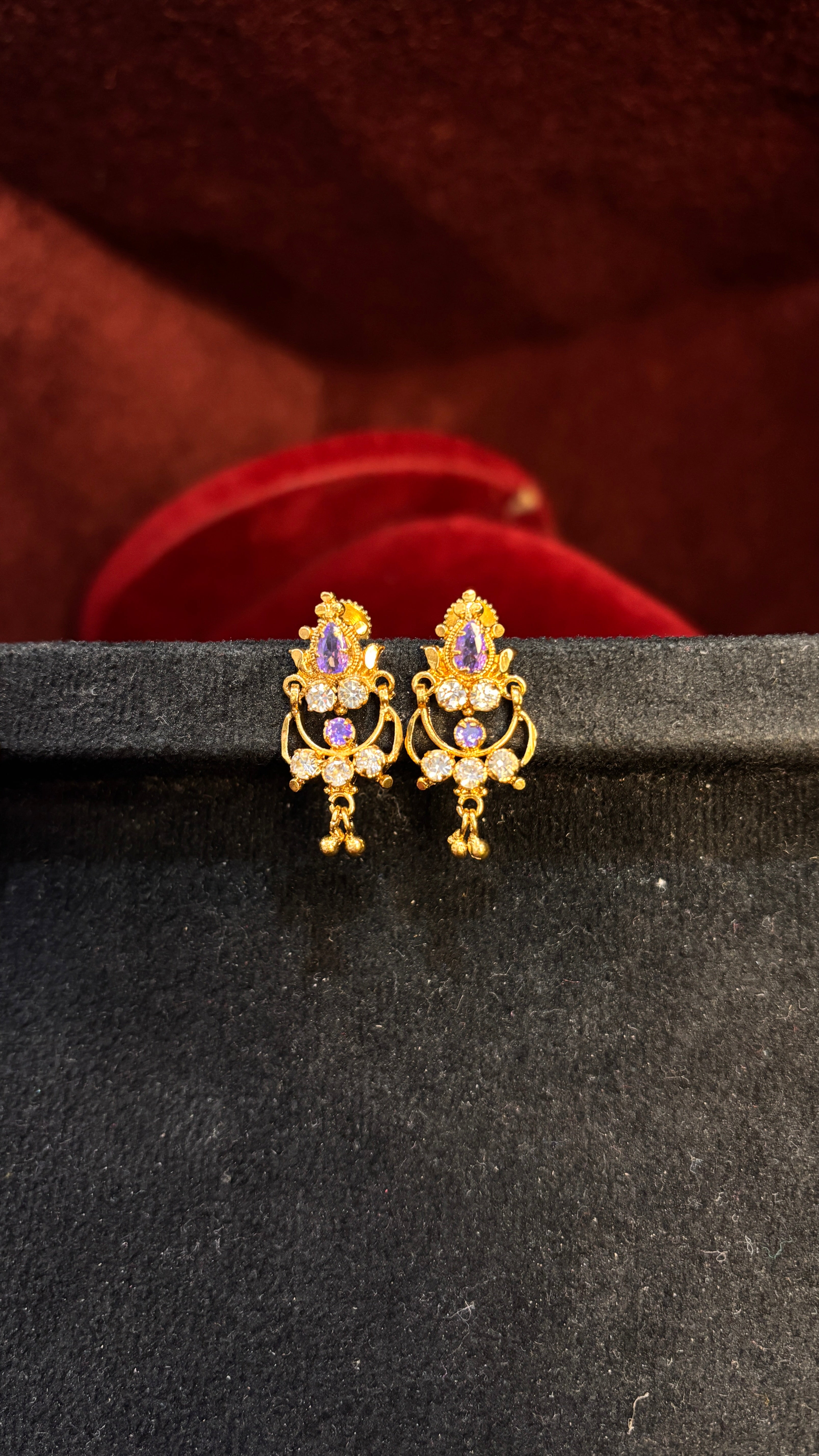 Lavender Stone Earrings (Small)