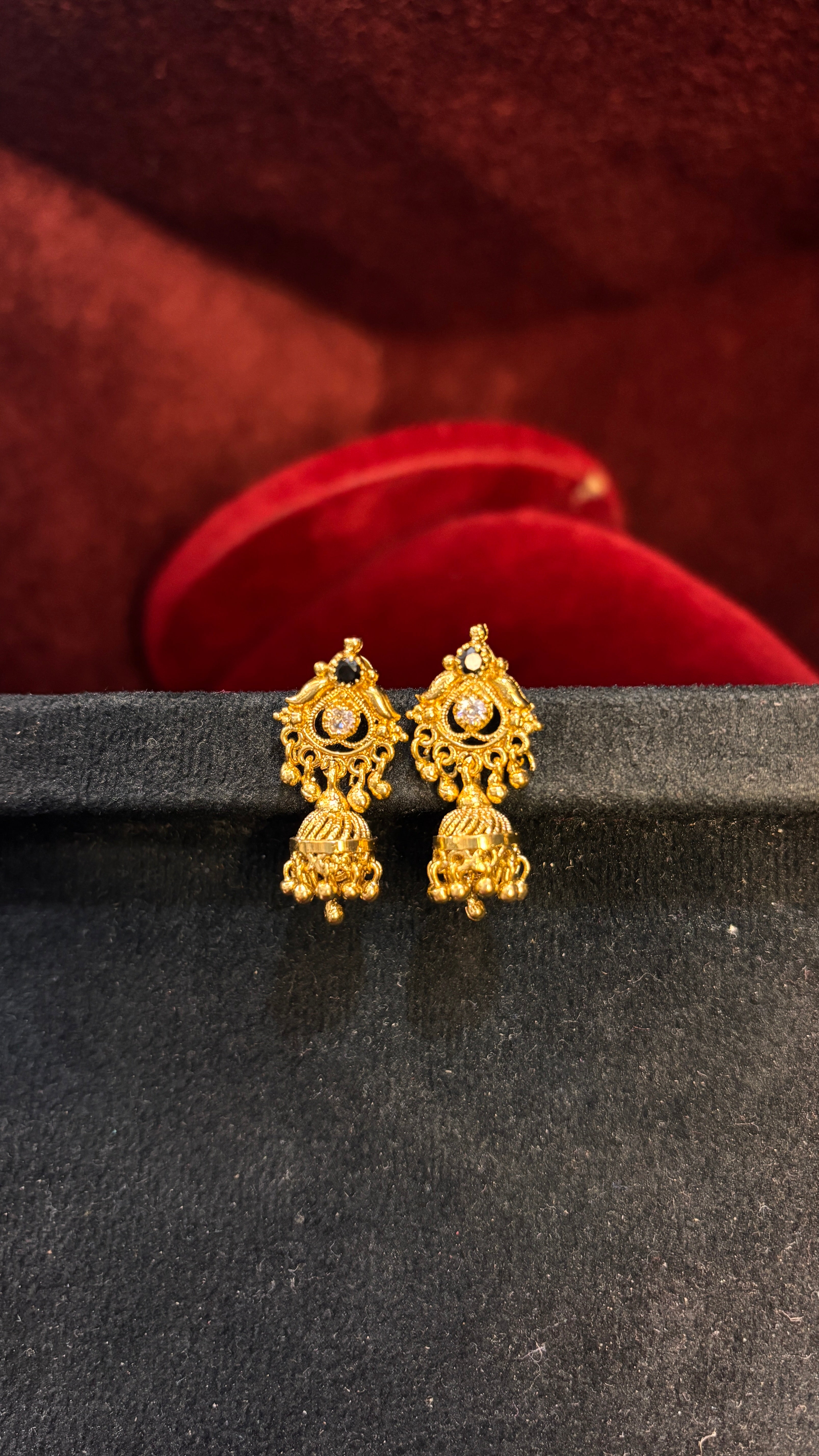 Black Stud Jhumka 2 (Small)