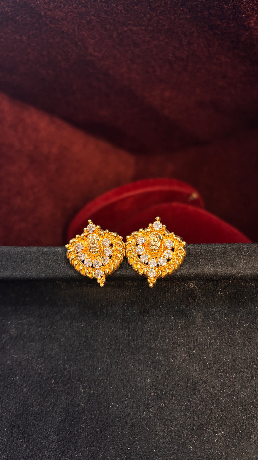 Laxmi Devi White Studs (Big)