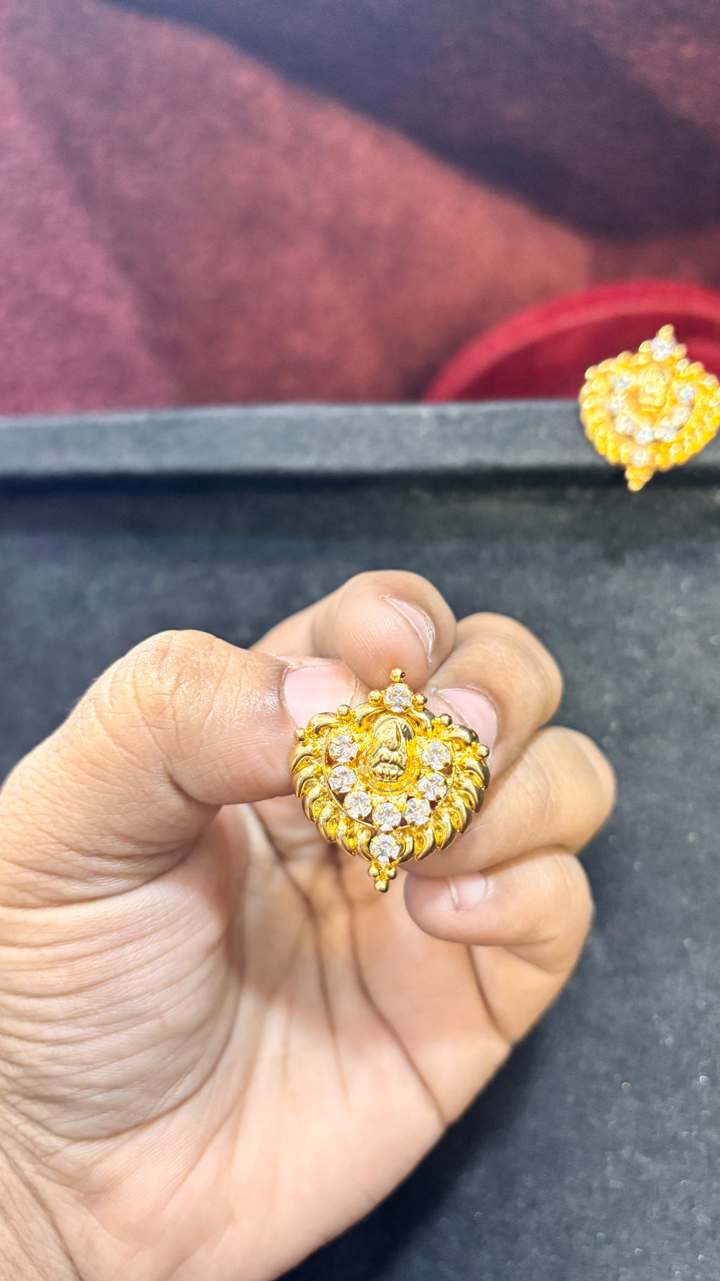 Laxmi Devi White Studs (Big)