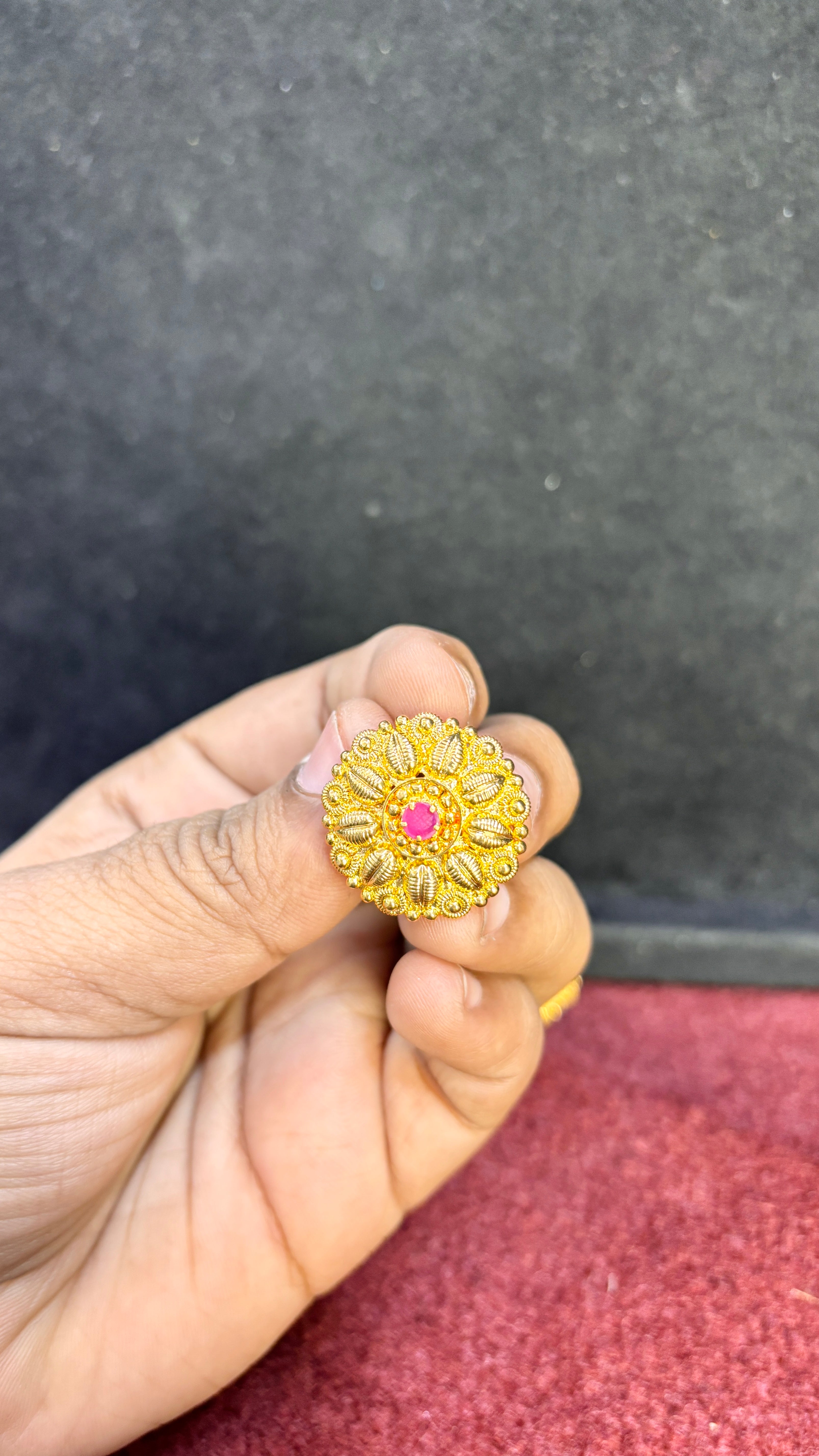 Gold Pink Studs (Big)