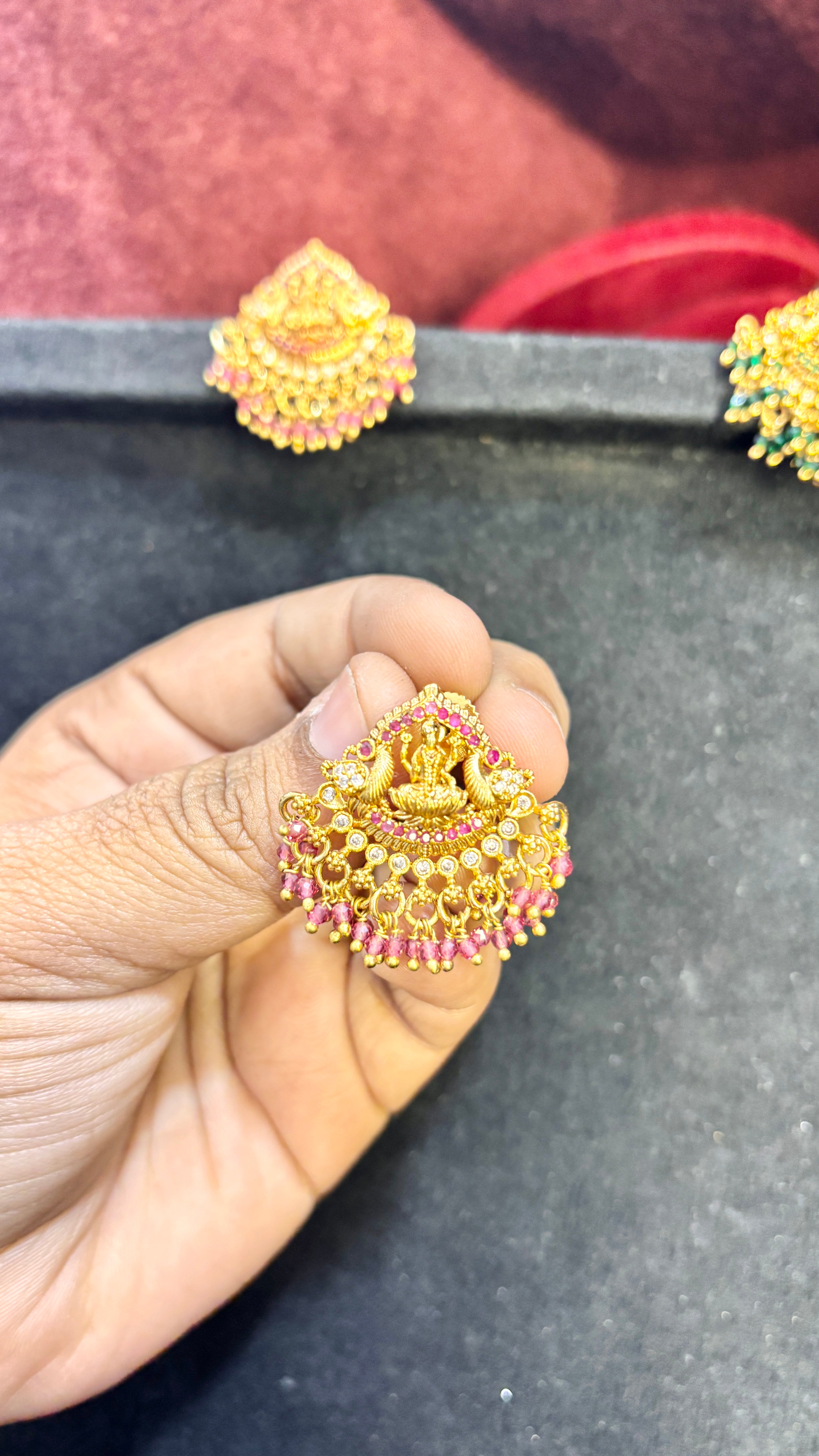 Pink Laxmi Devi Push Backs (Big)