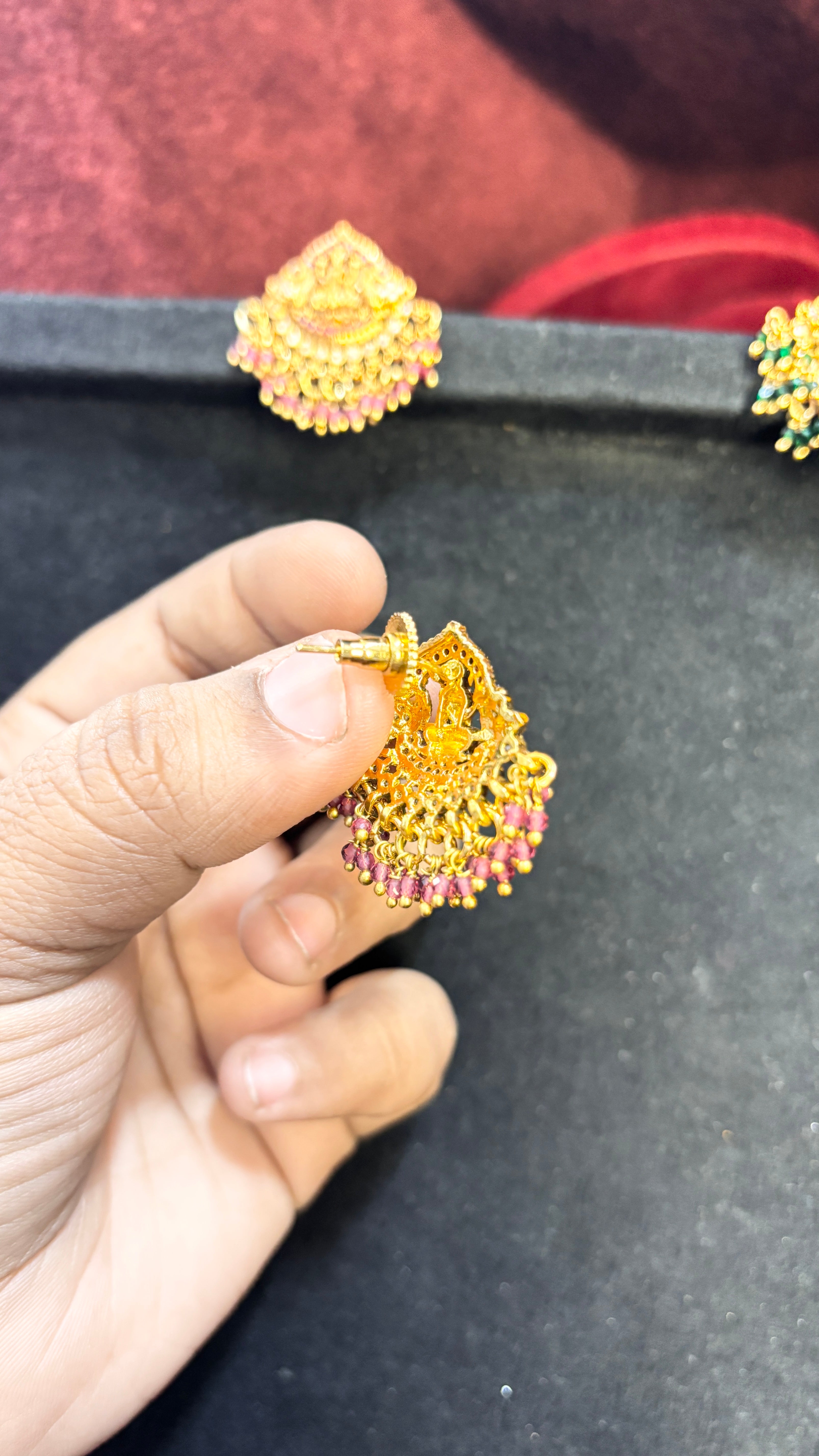 Pink Laxmi Devi Push Backs (Big)