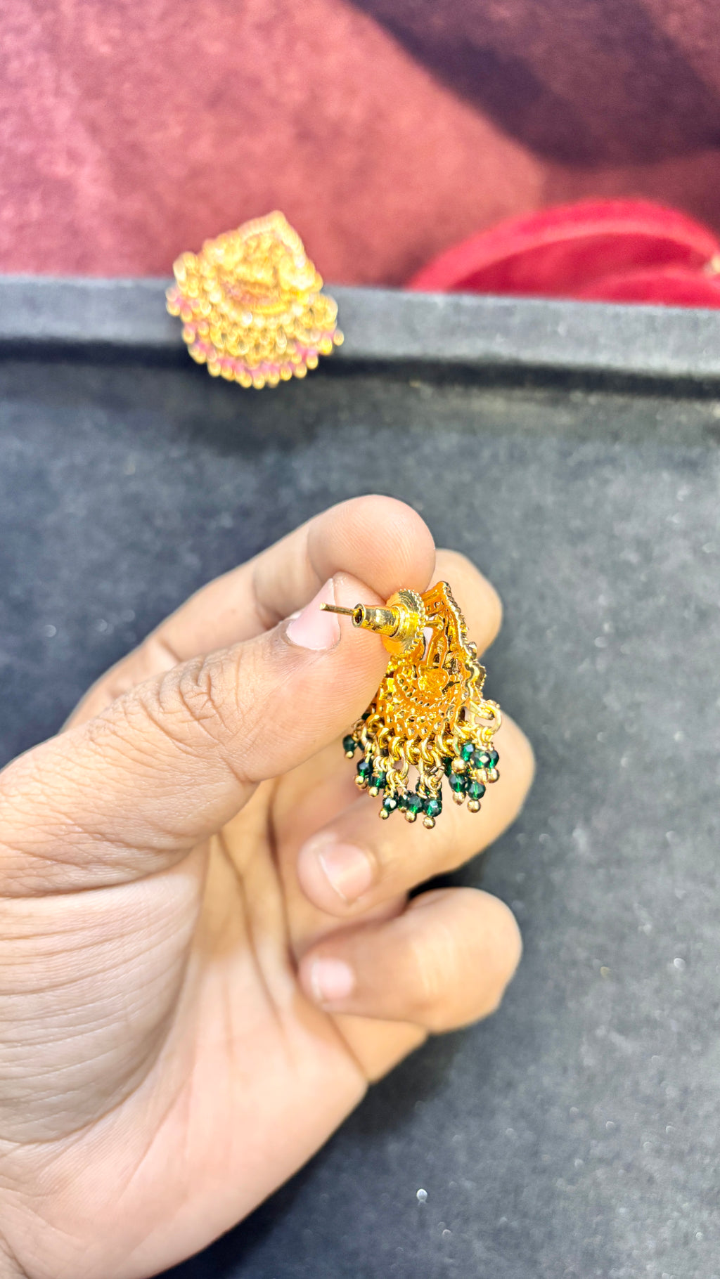 Green Laxmi Devi Push Backs (Big)