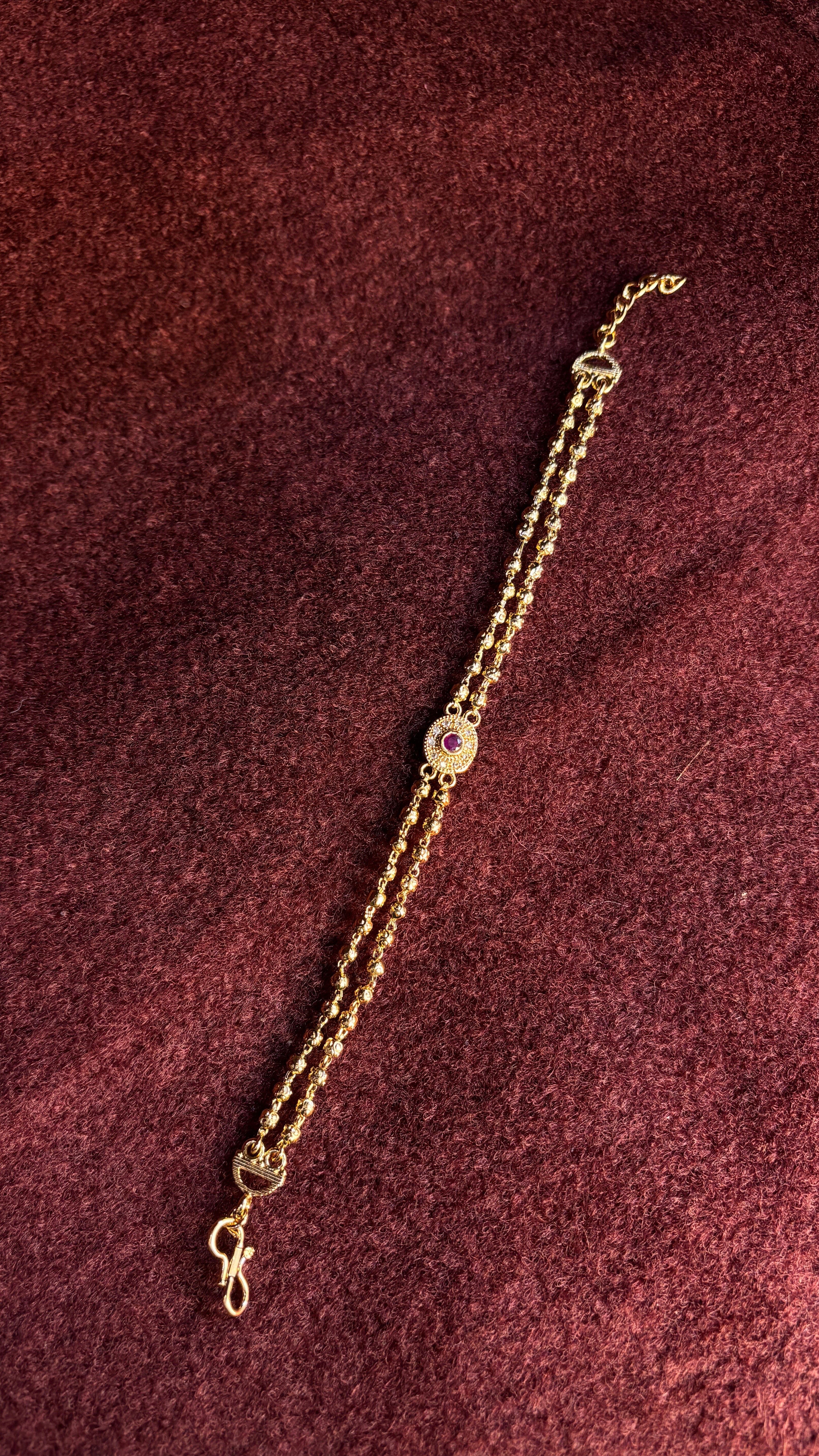 Double line Bracelet with stones