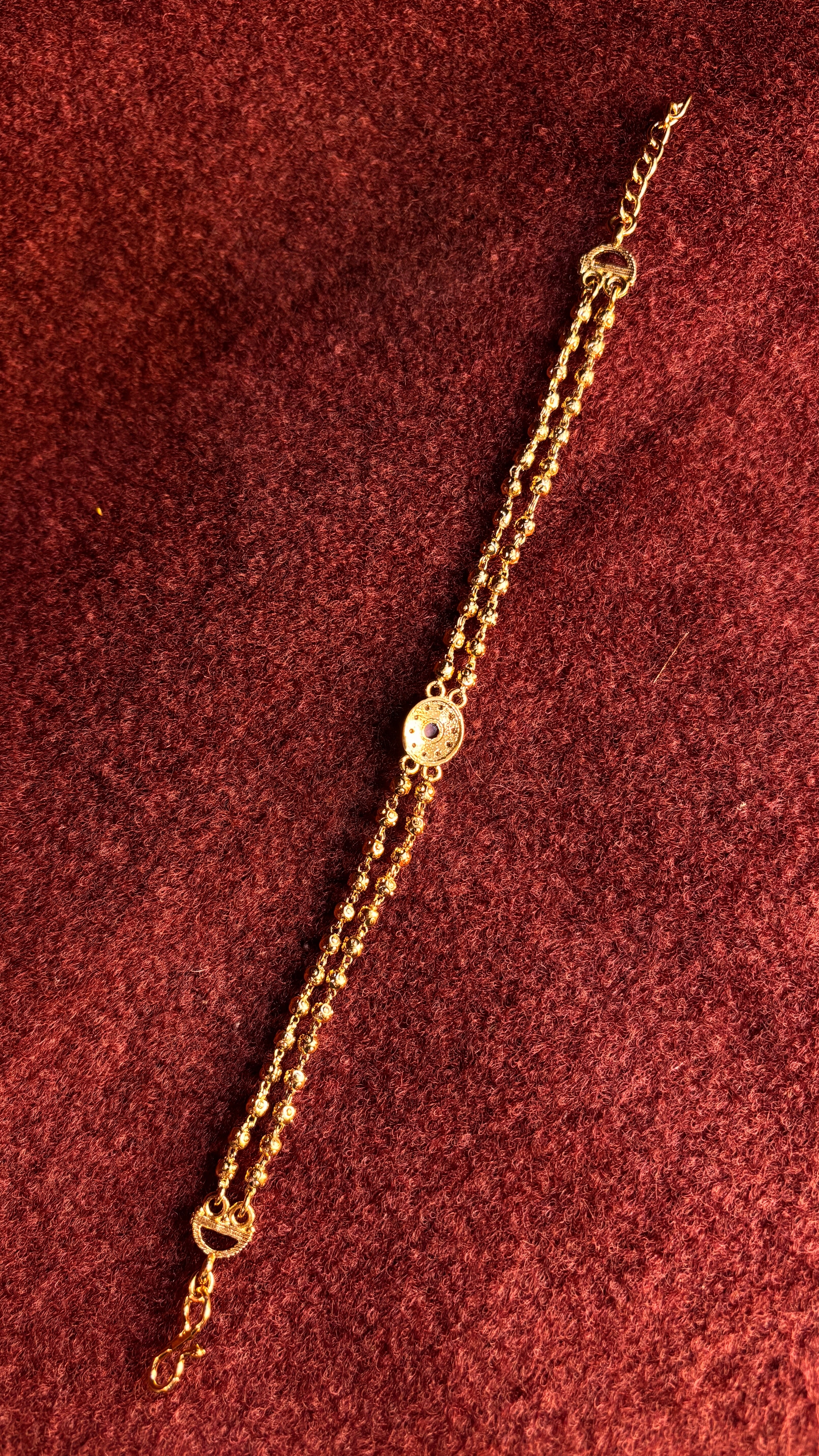 Double line Bracelet with stones