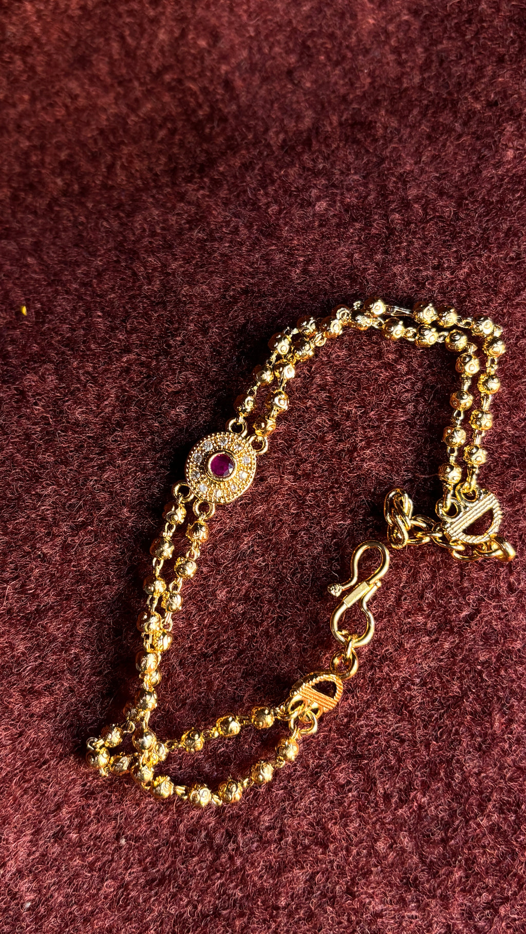 Double line Bracelet with stones