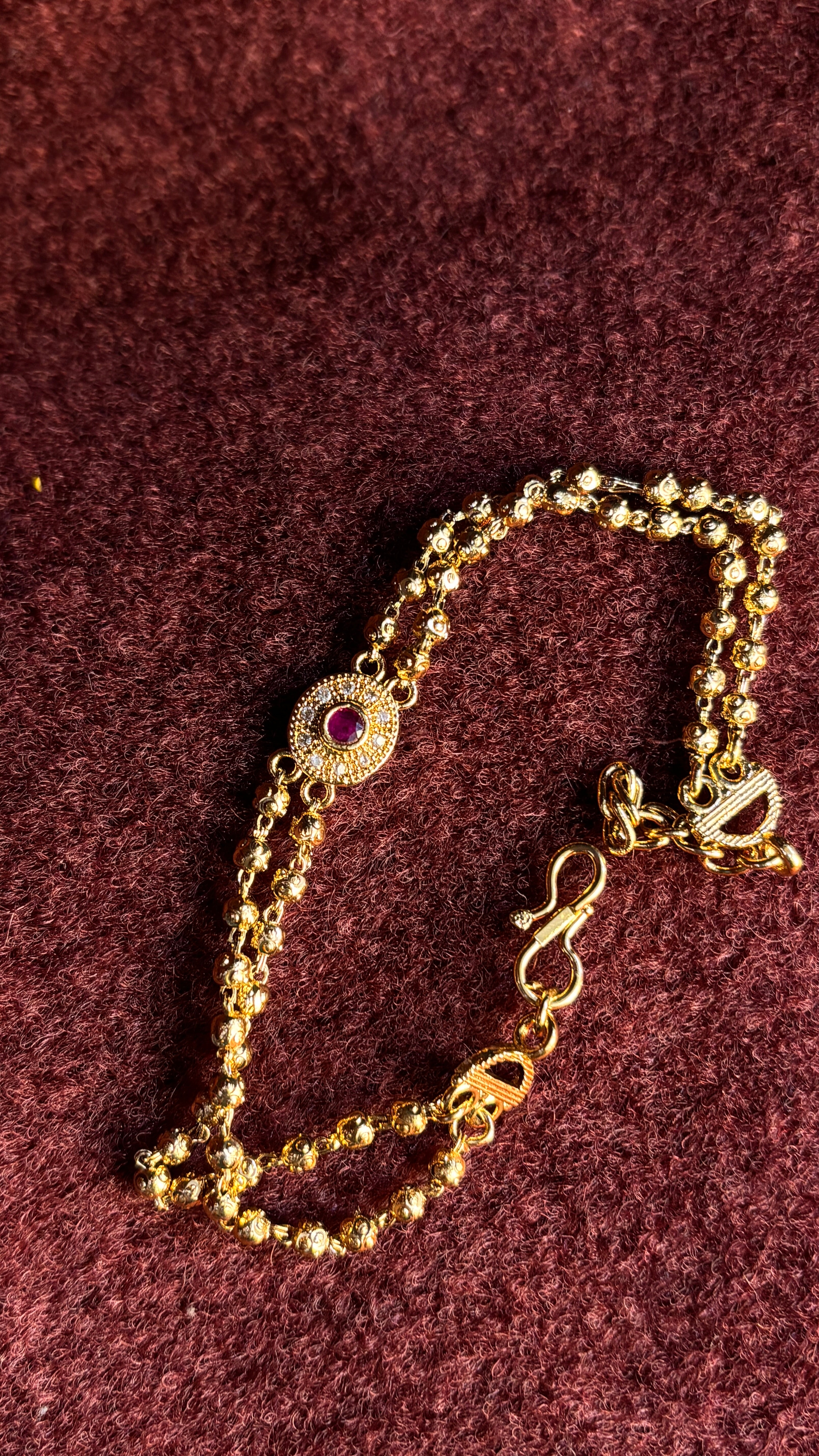 Double line Bracelet with stones